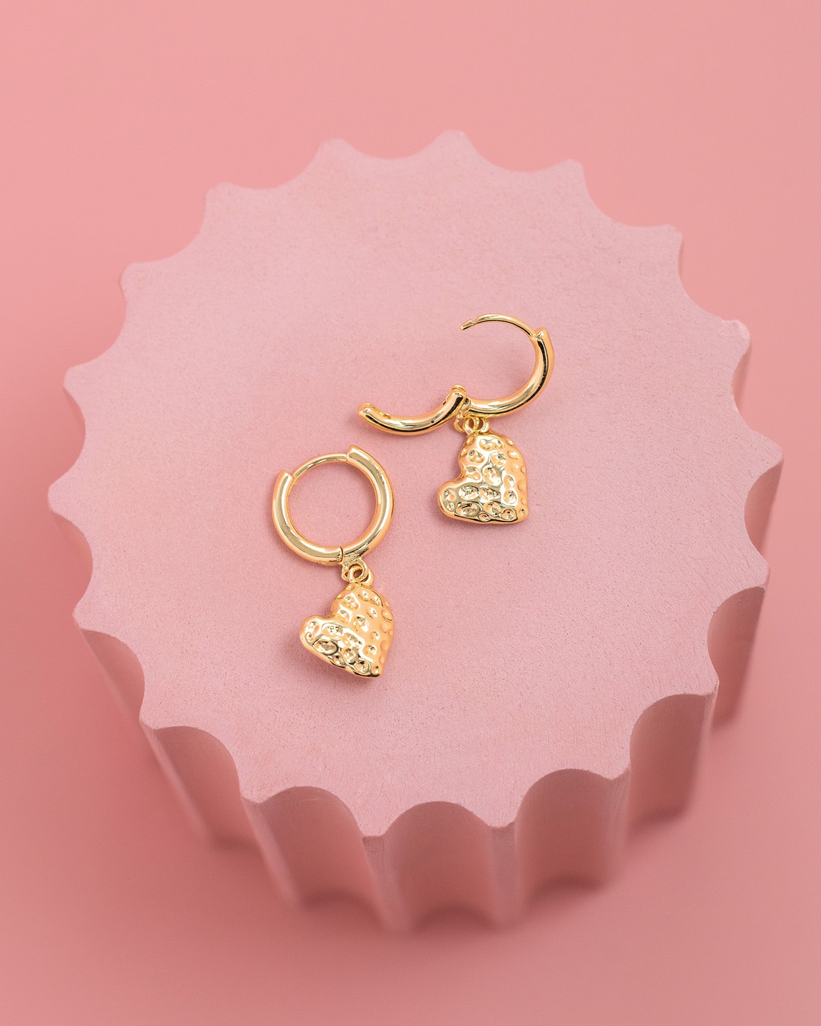 Artisan Love Story Hammered Drop Earrings