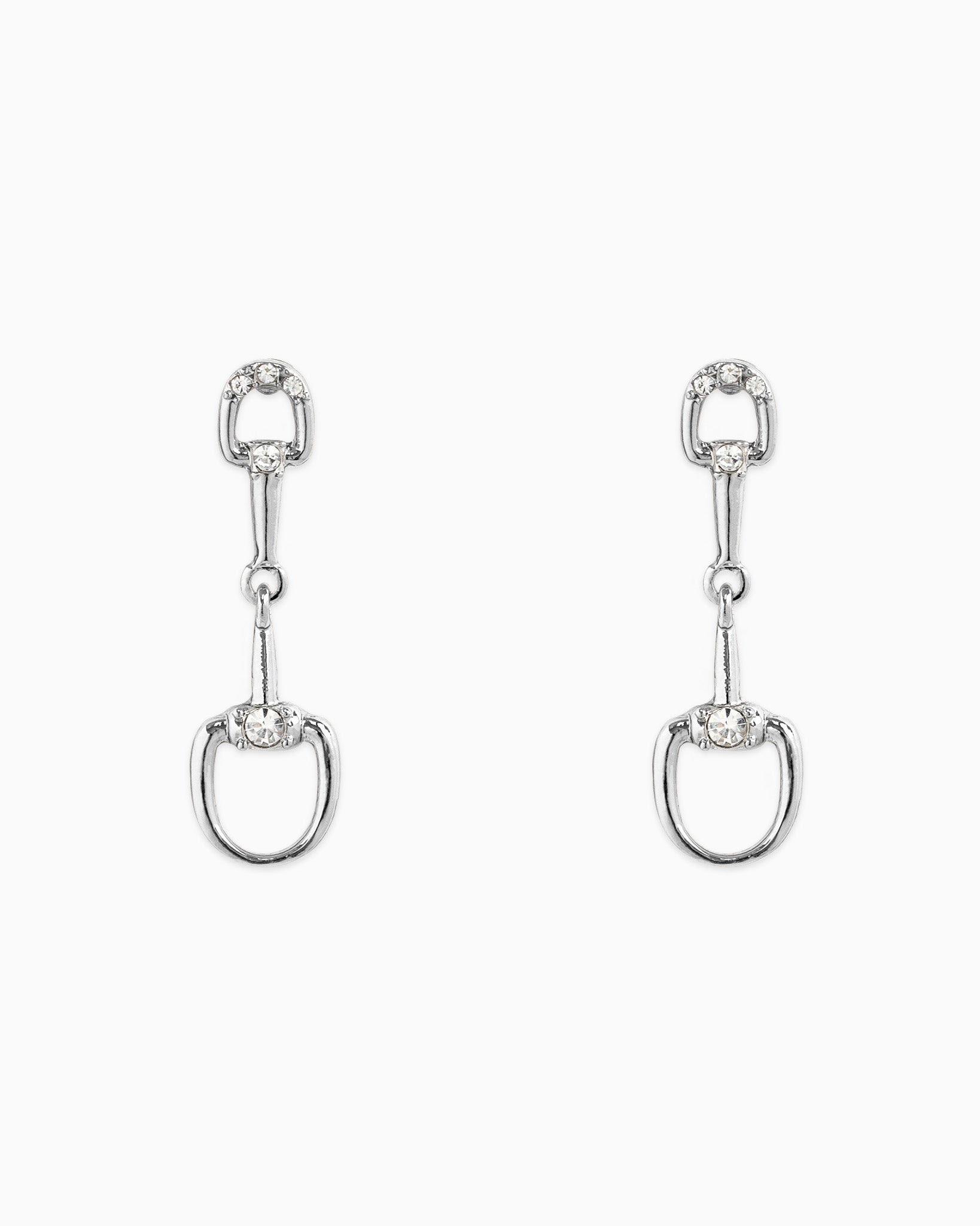 Western Horsebit Drop Stone Earrings
