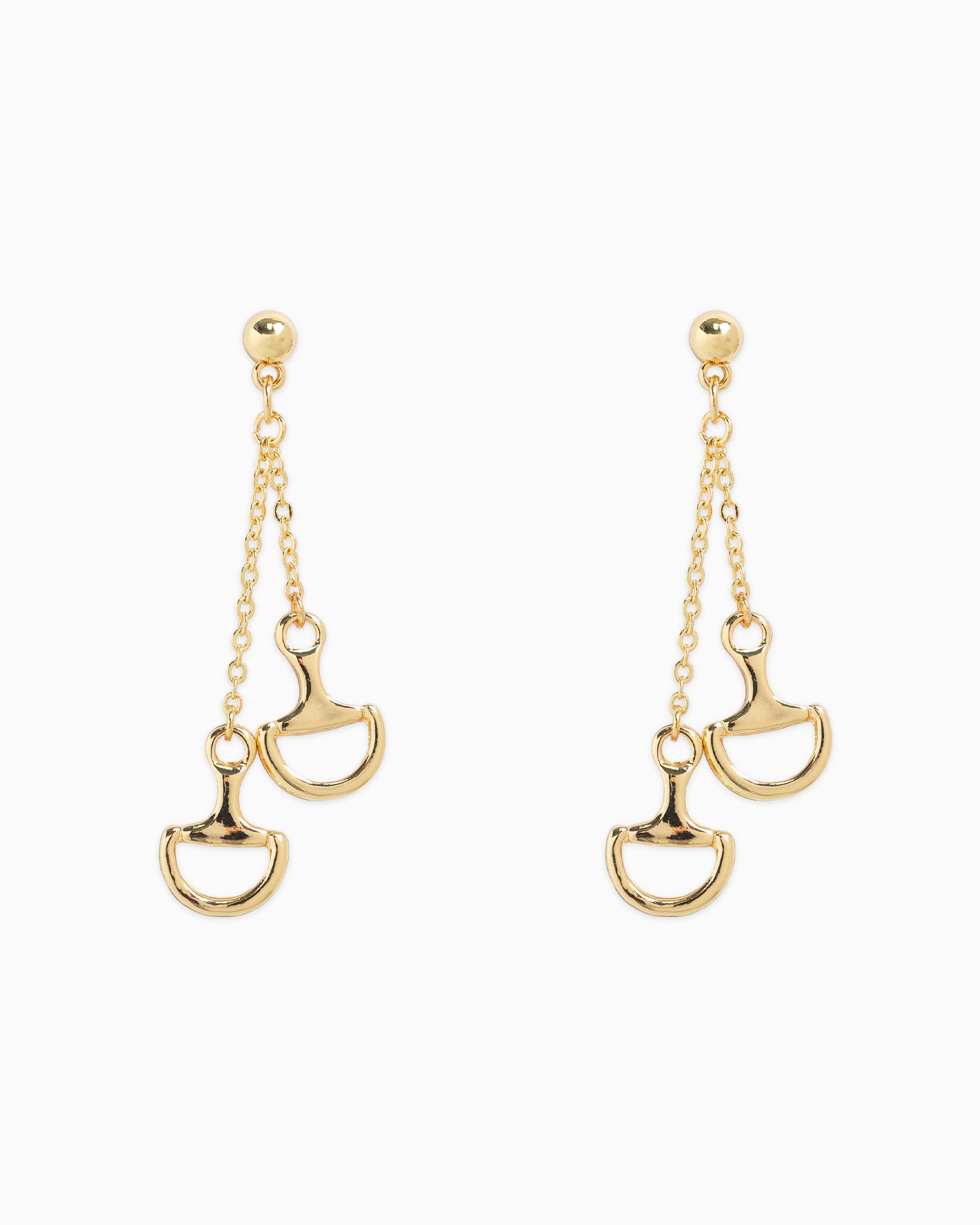 Western Horsebit Two Linear Earrings