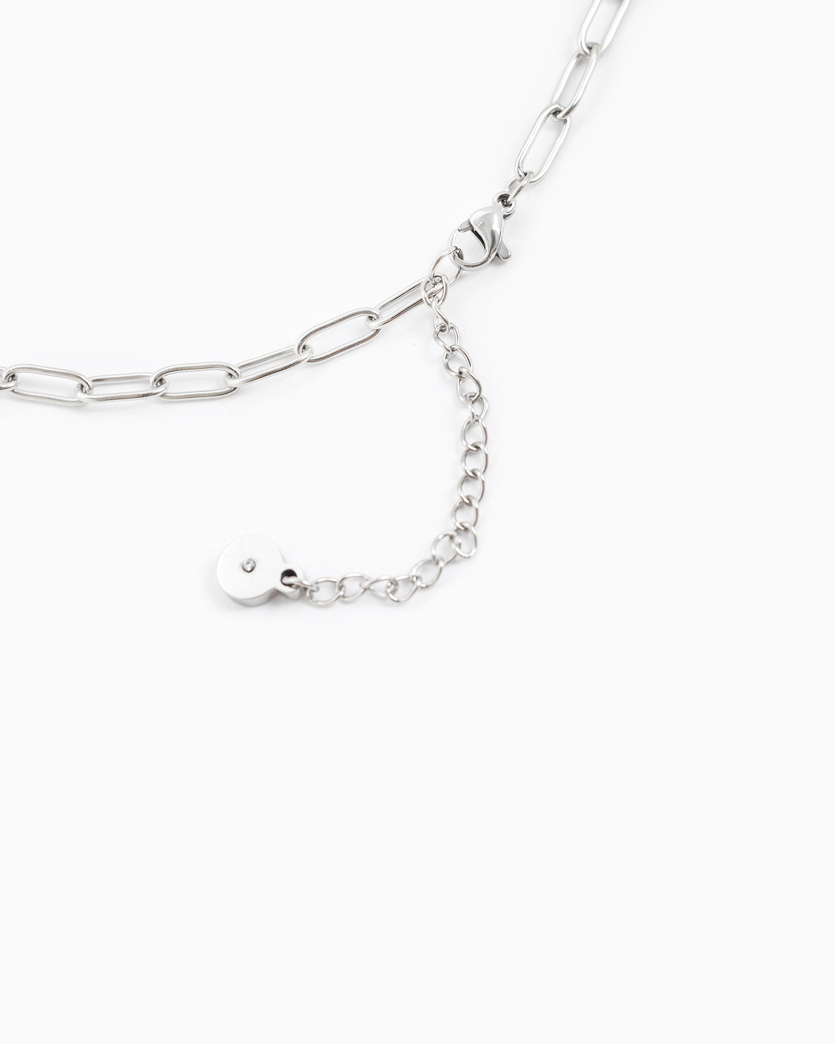 Stainless Two-Tone Heart Chain Necklace