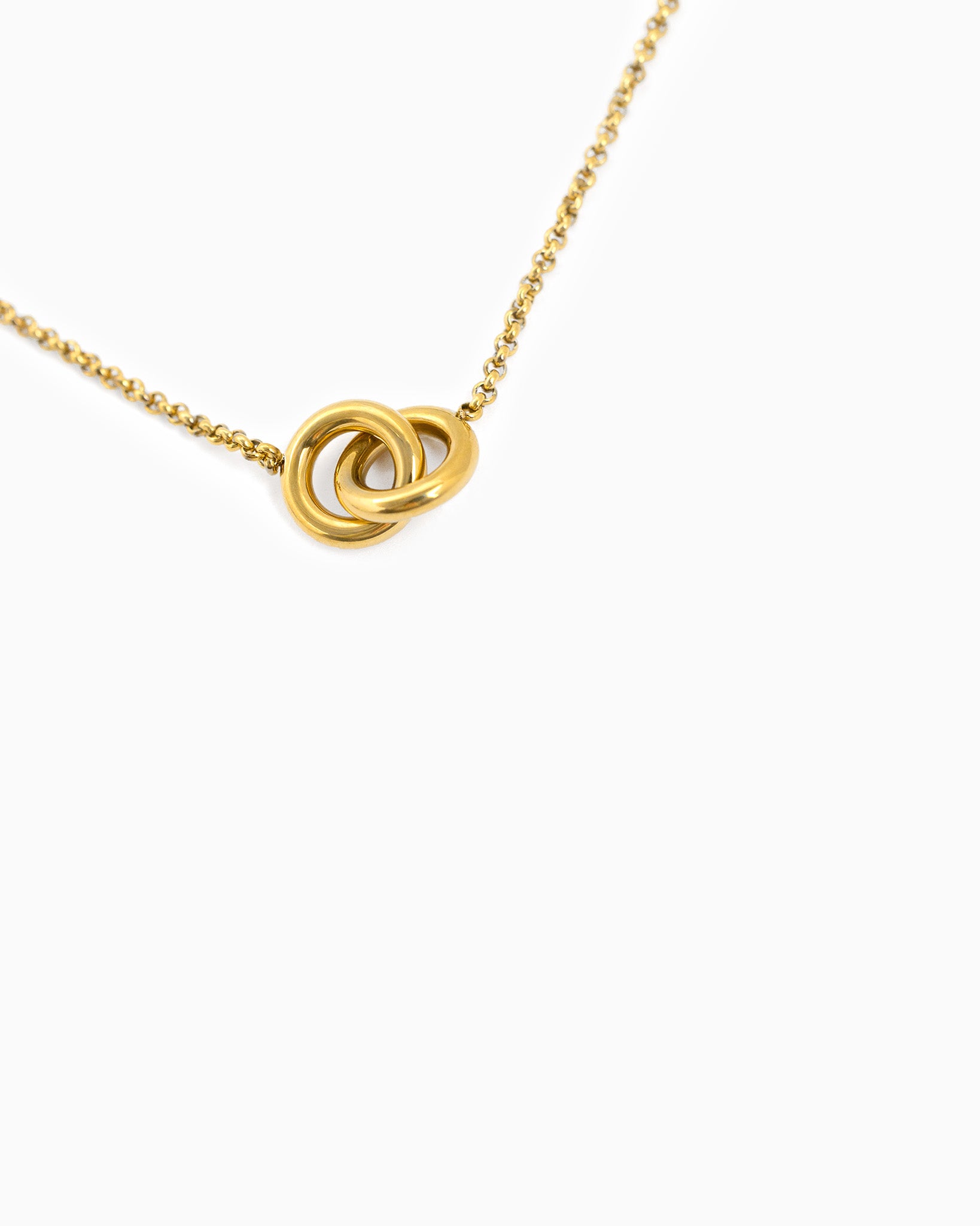 Stainless Double Round Linked Necklace