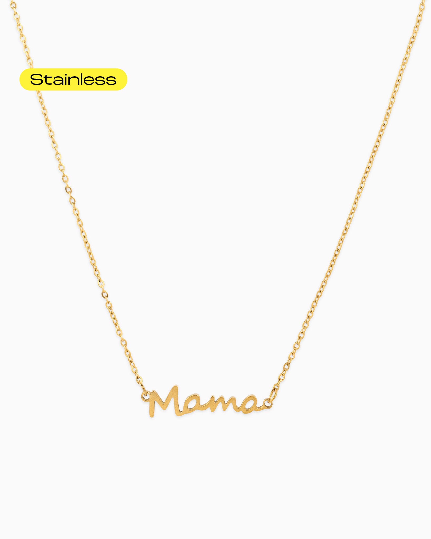 Stainless "MAMA" Letter Necklace