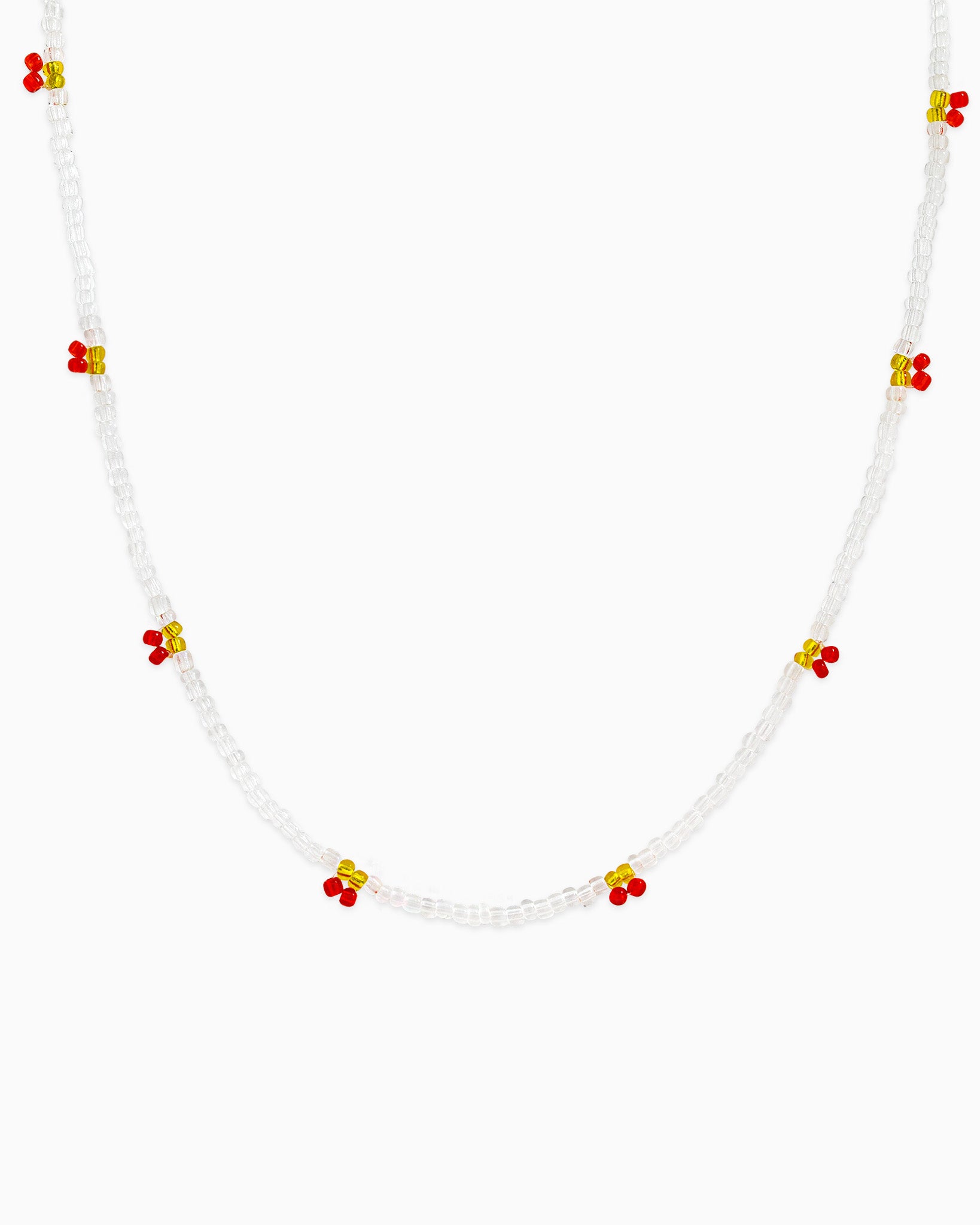 Fruit Cherry Station Charm Beaded Necklace