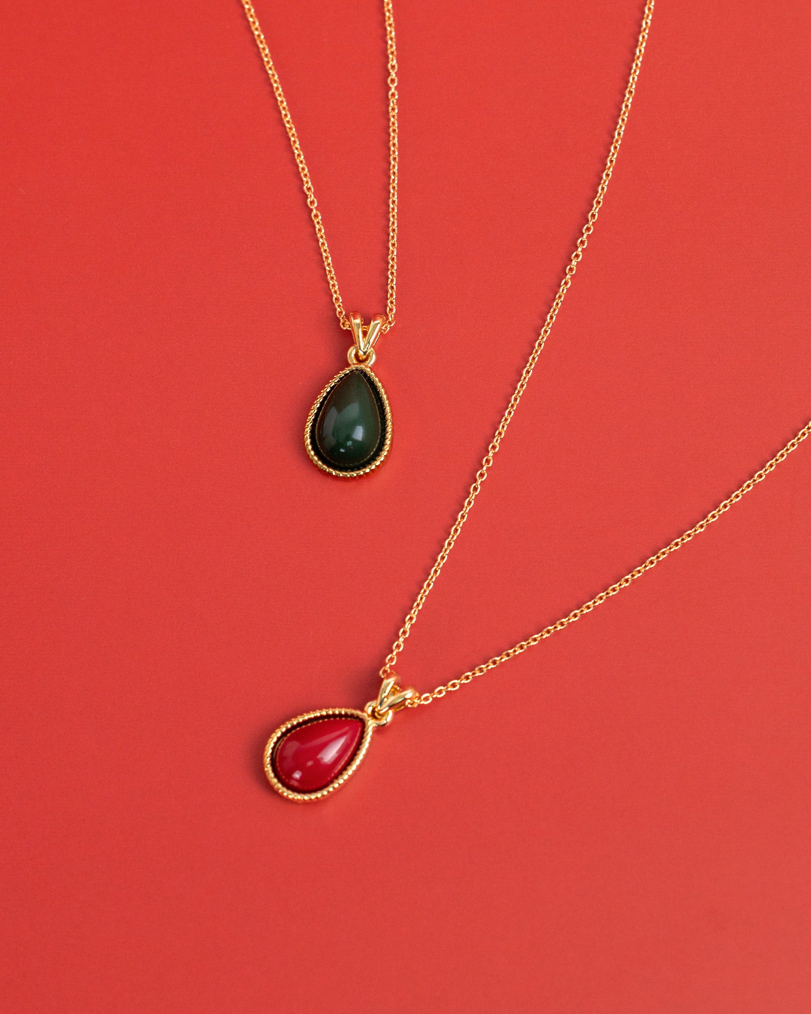 Opulent Statement Holiday Teardrop Necklace