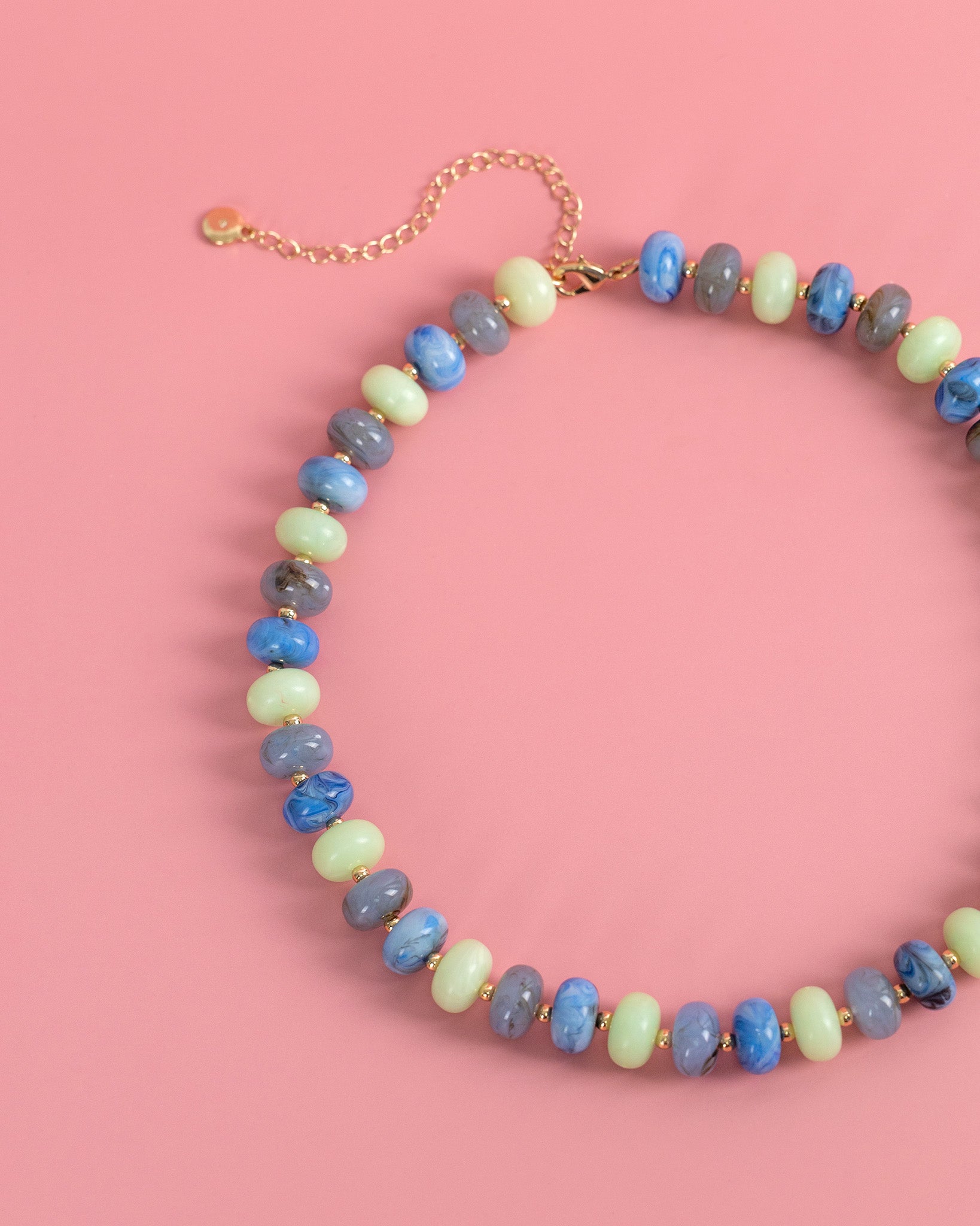 Mood Swirl Marble Bead Necklace