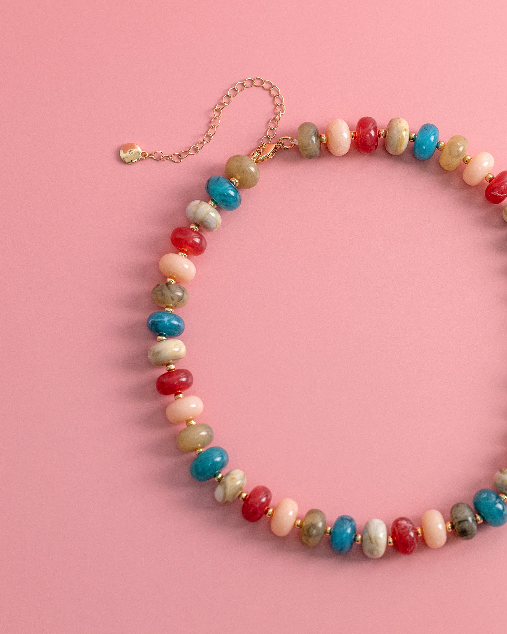 Mood Swirl Marble Bead Necklace