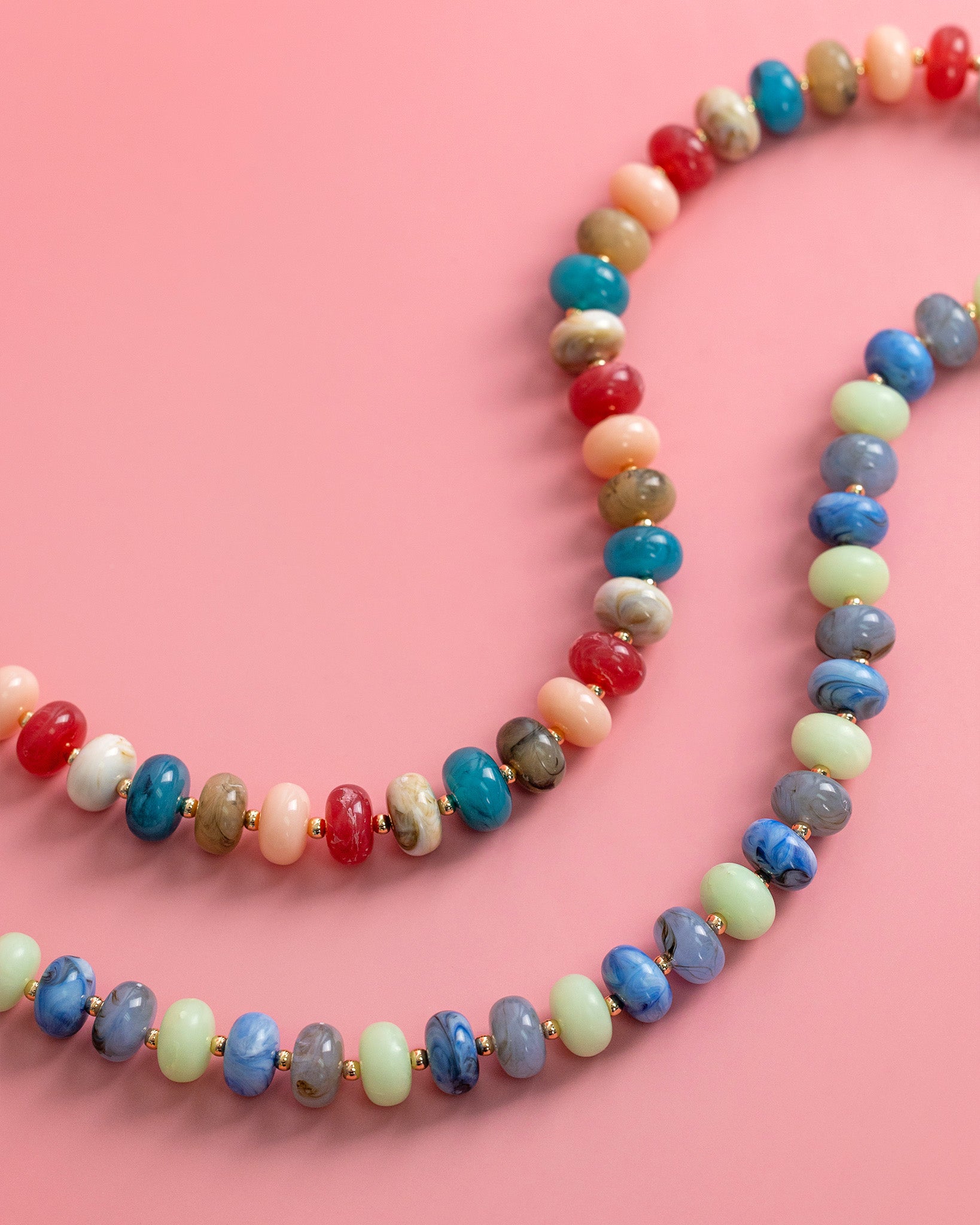 Mood Swirl Marble Bead Necklace