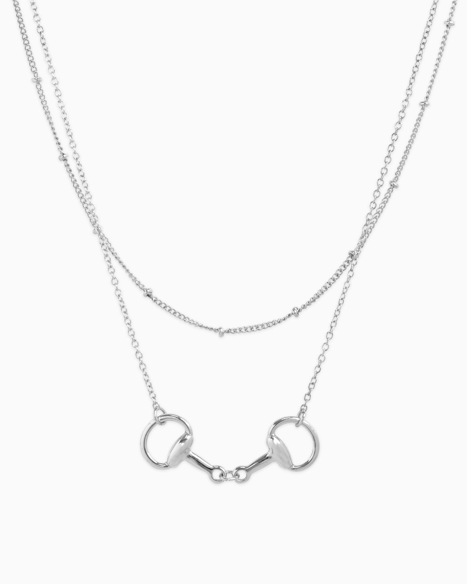 Layered Double Horsebit Necklace