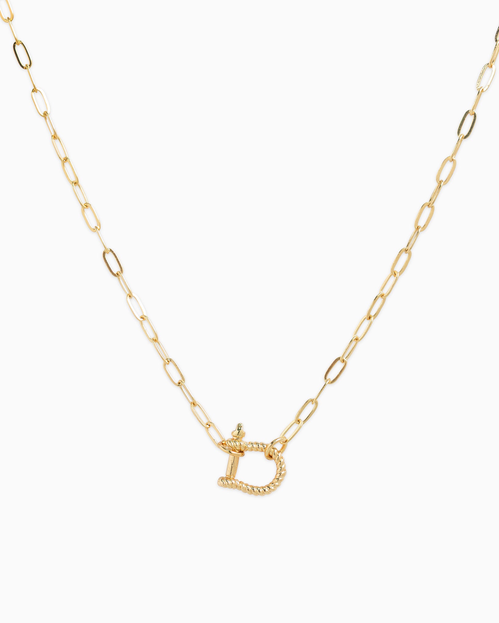 Mini Horsebit Rope Carabiner Pendant Necklace