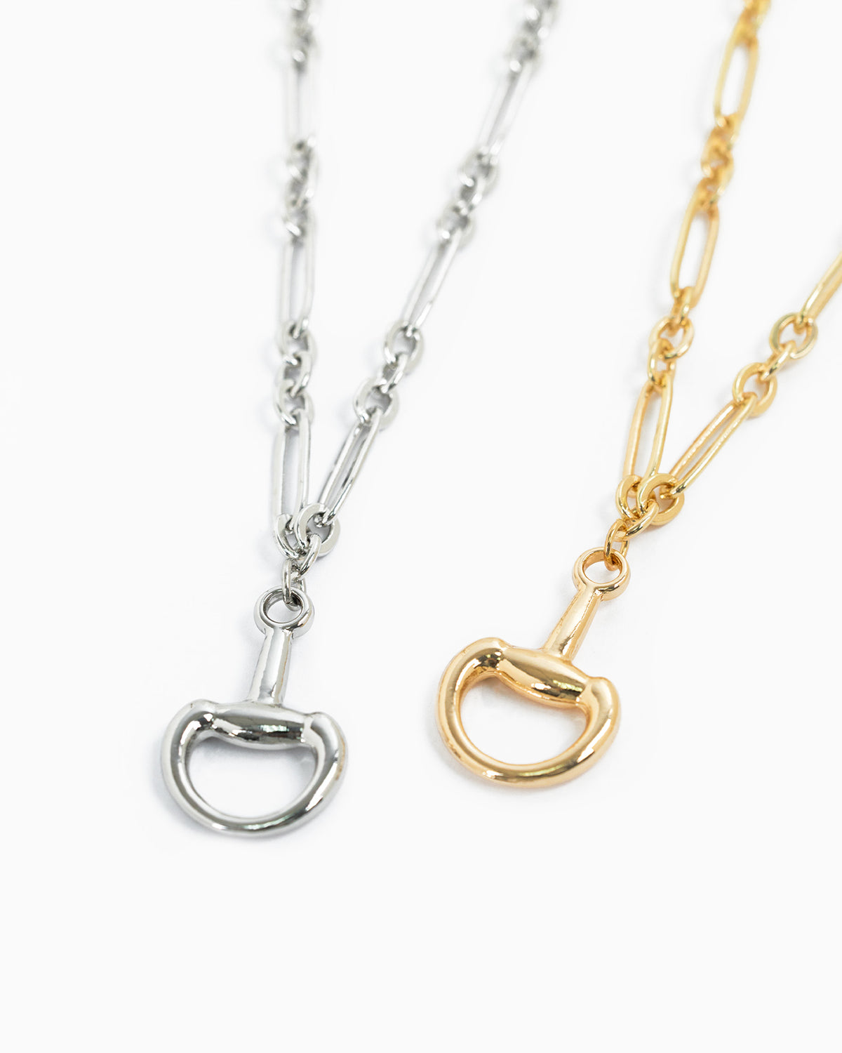 Horsebit Linked Chain Necklace-3