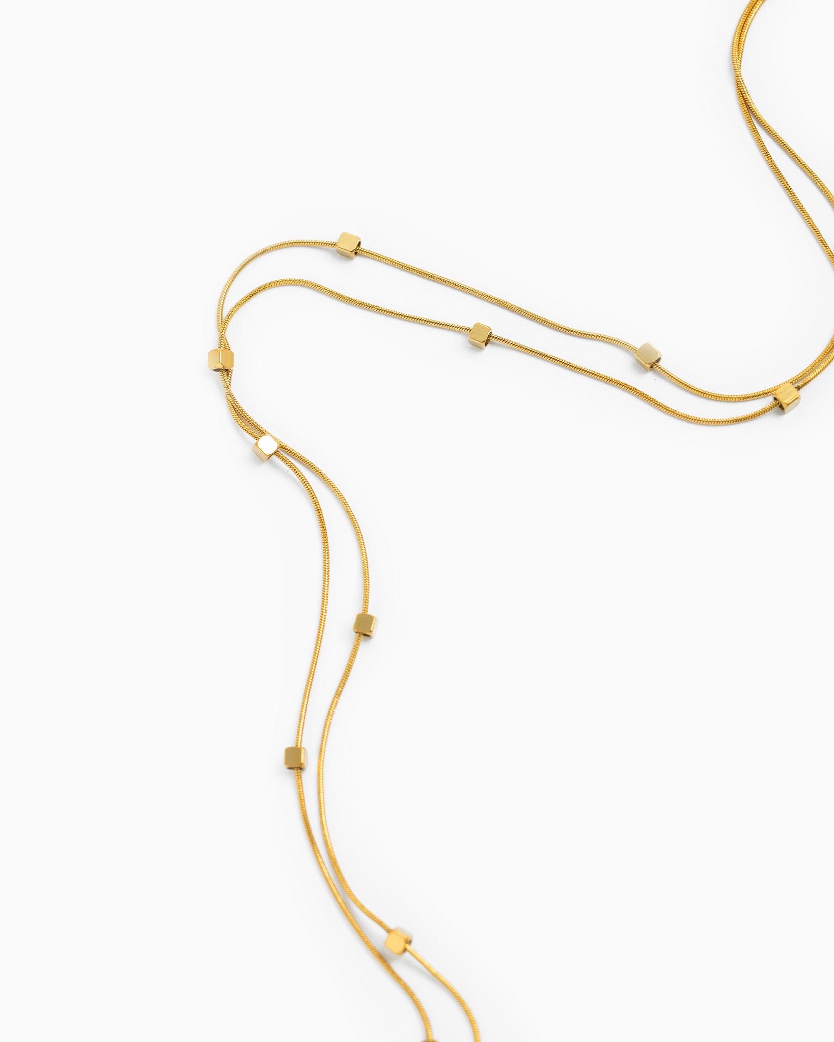 Stainless Dainty Sparkle Station Layered Necklace