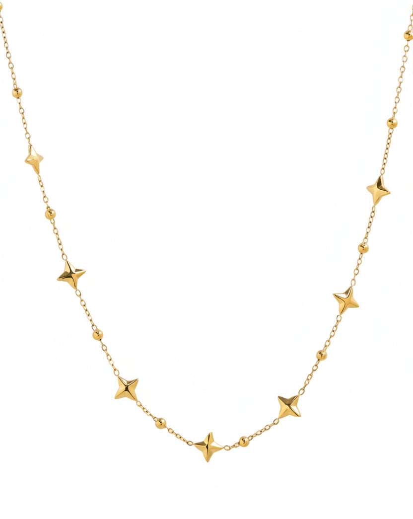 Stainless Mini Sparkle Station Necklace