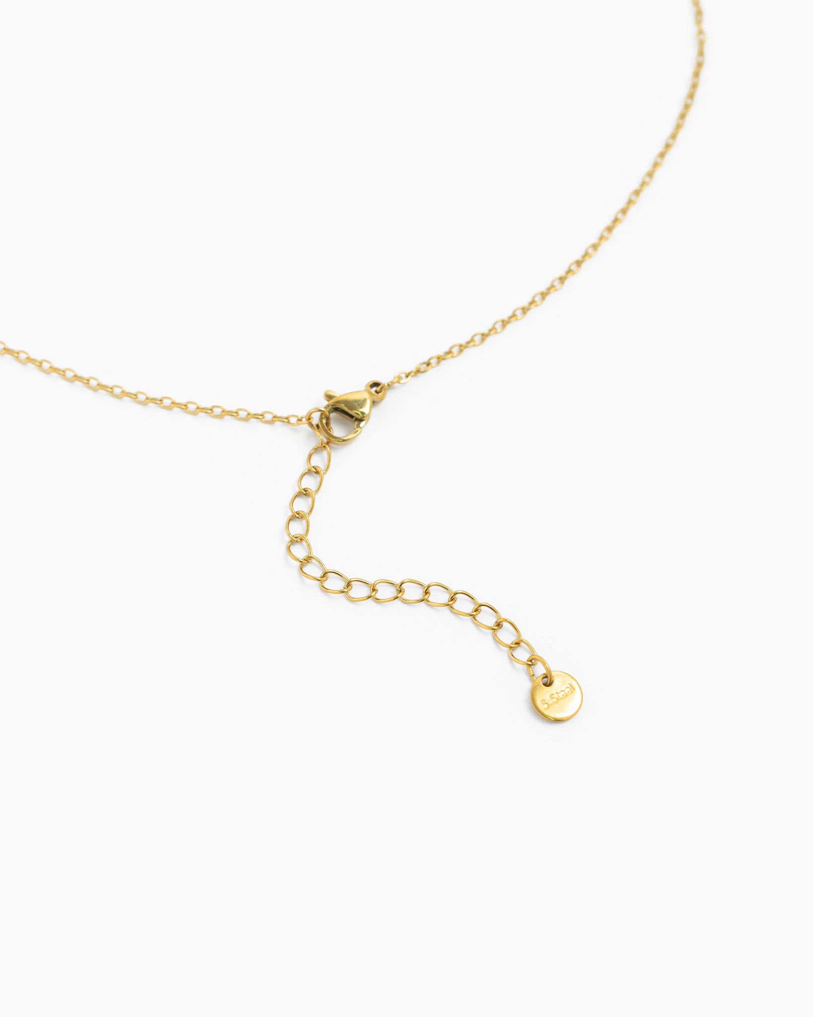 Stainless Faith Triple Charm Cross Necklace-3