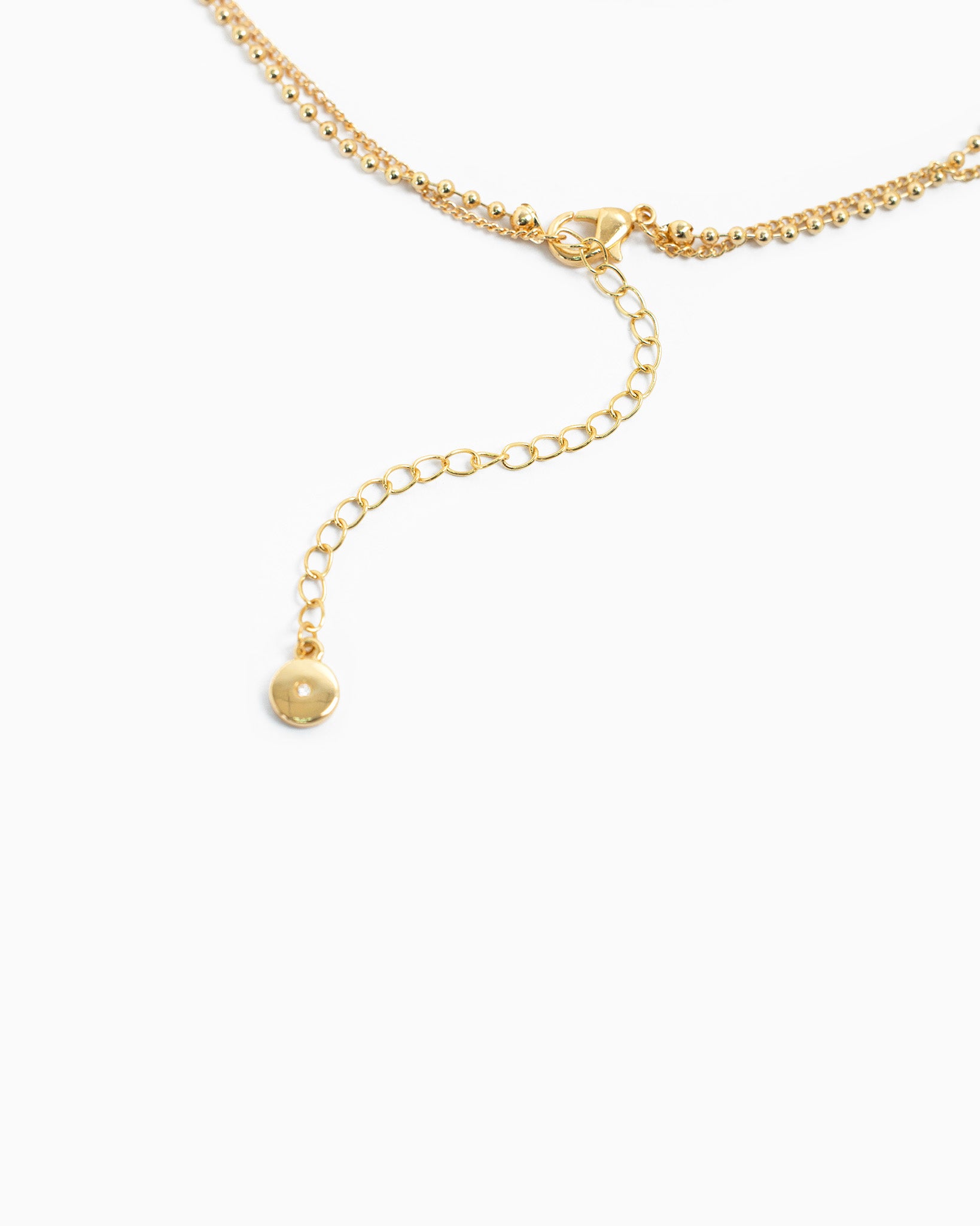 2 Layered Golden Horsebit Coin Necklace-3