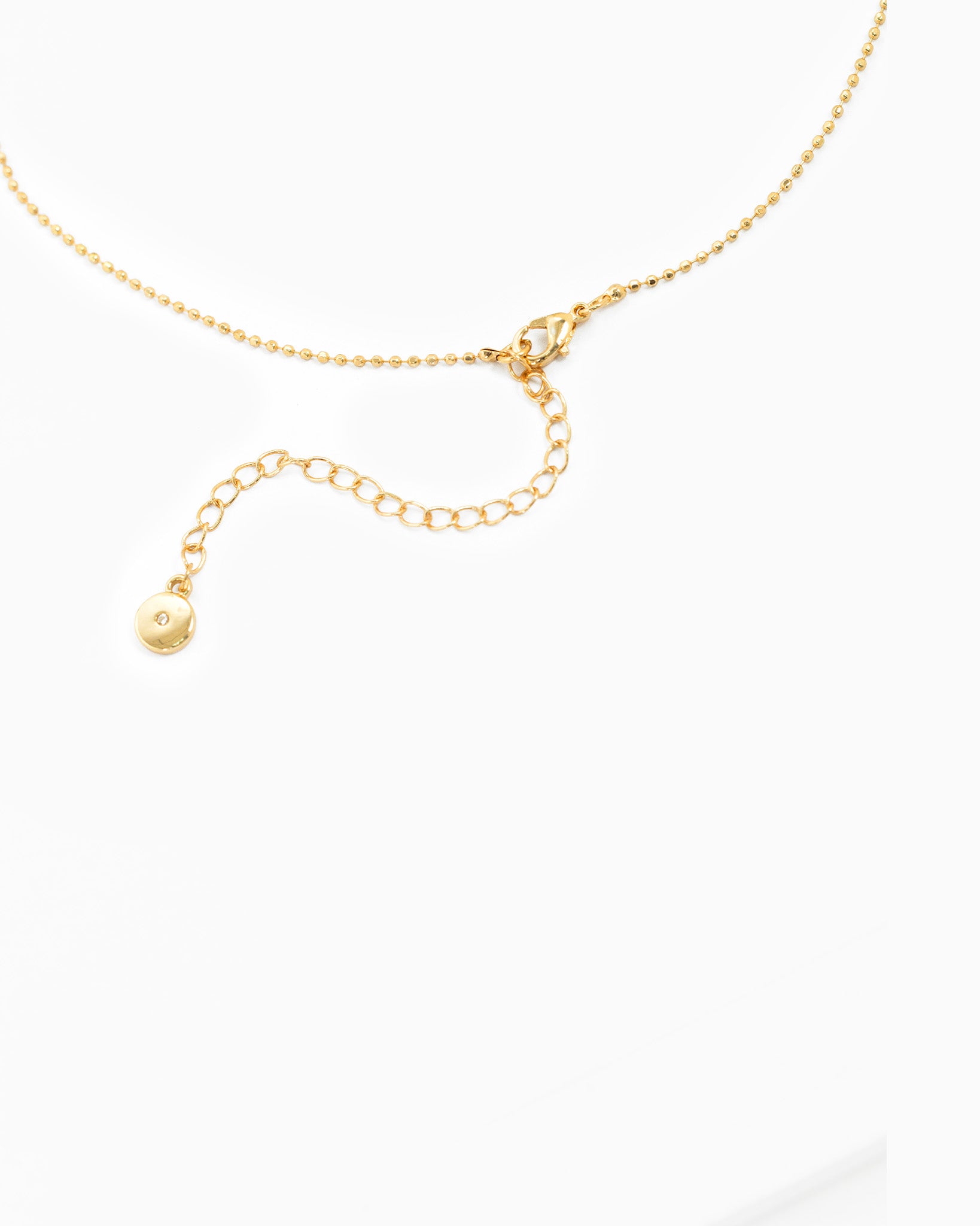 Rondelle Charm CZ Pearl Cross Pendant Necklace