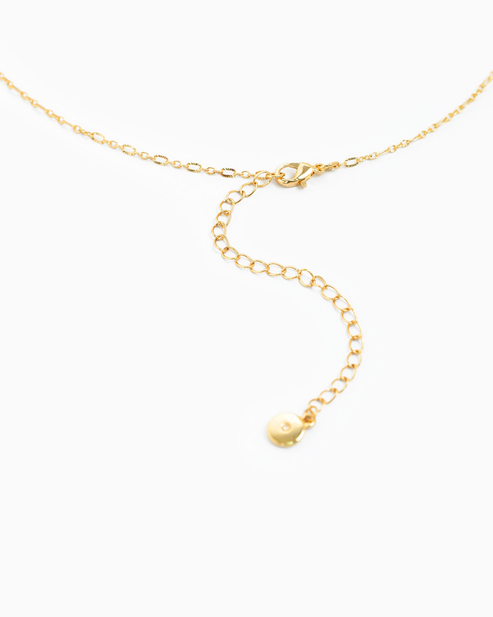 Rondelle CZ & Acrylic Pearl 3Charm Necklace