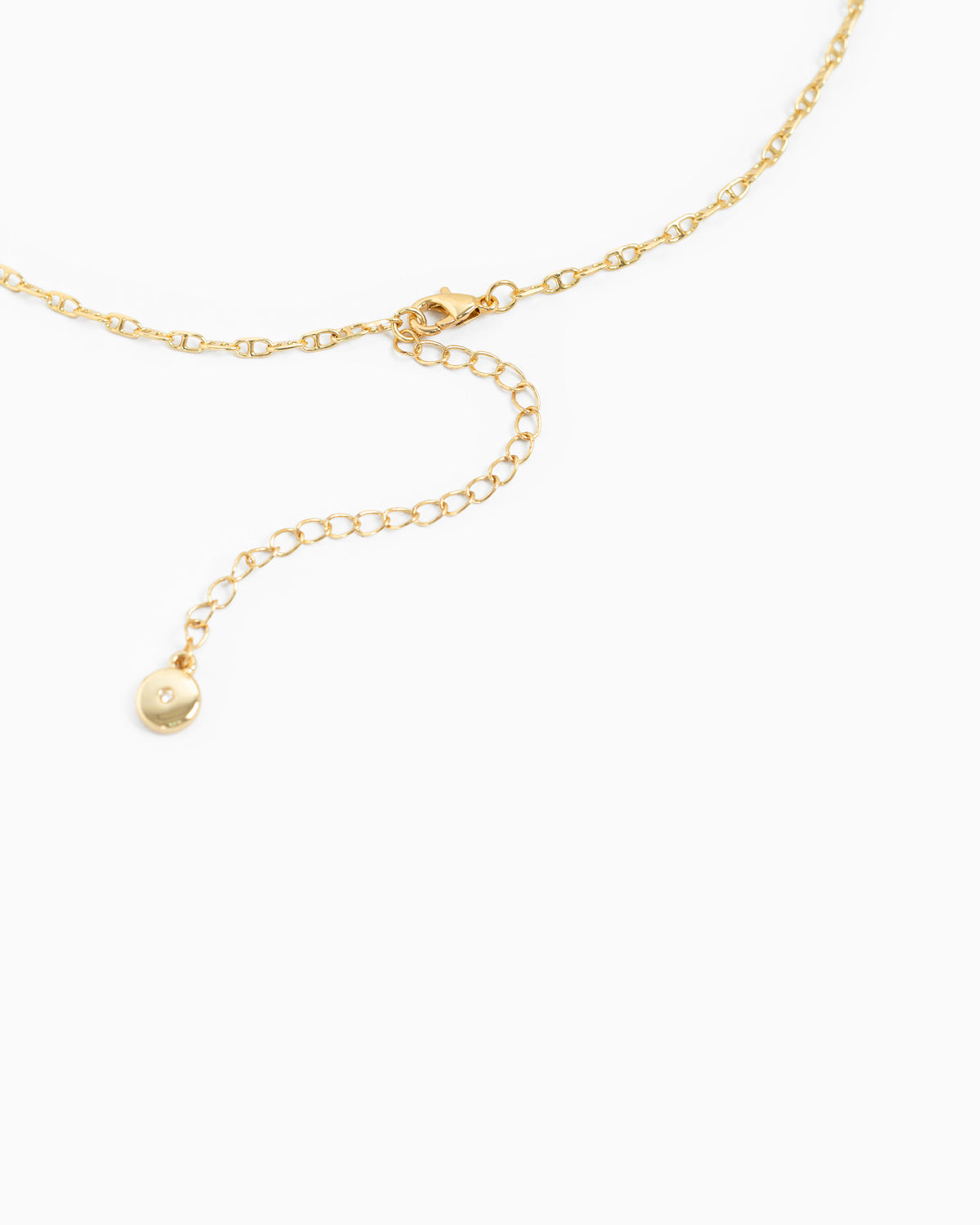 Rondelle CZ Mariner Chain 4-Charm Necklace-4