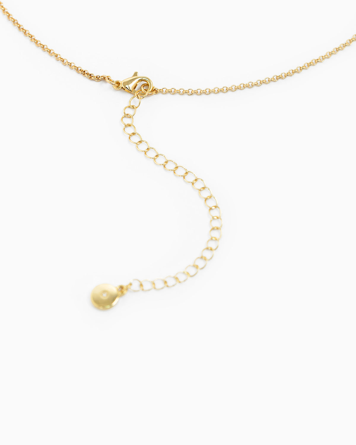 Rondelle CZ Mariner Chain 3-Charm Necklace-4