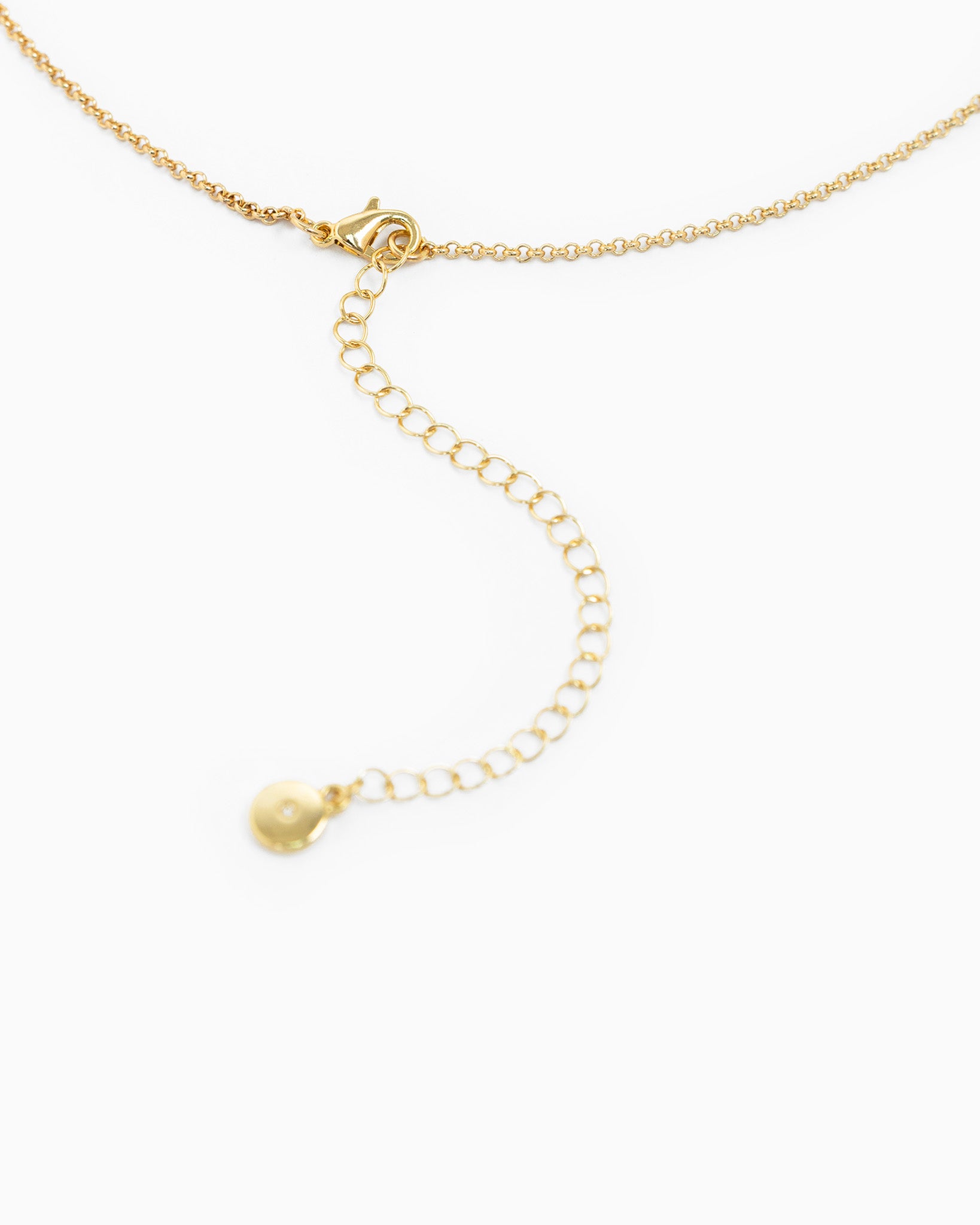 Rondelle CZ Mariner Chain 3-Charm Necklace