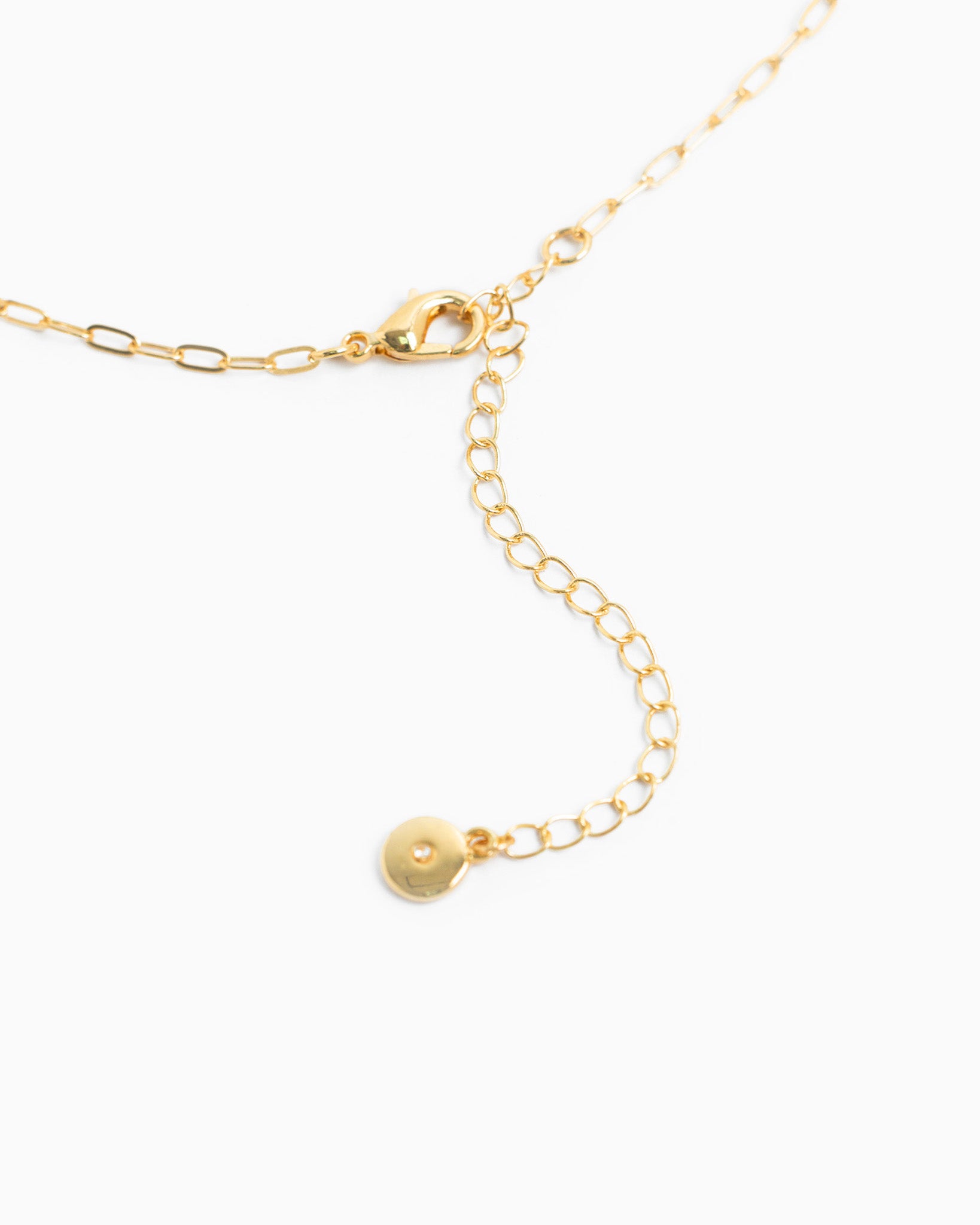 Rondelle CZ Rope Cross 3-Charm Necklace-4