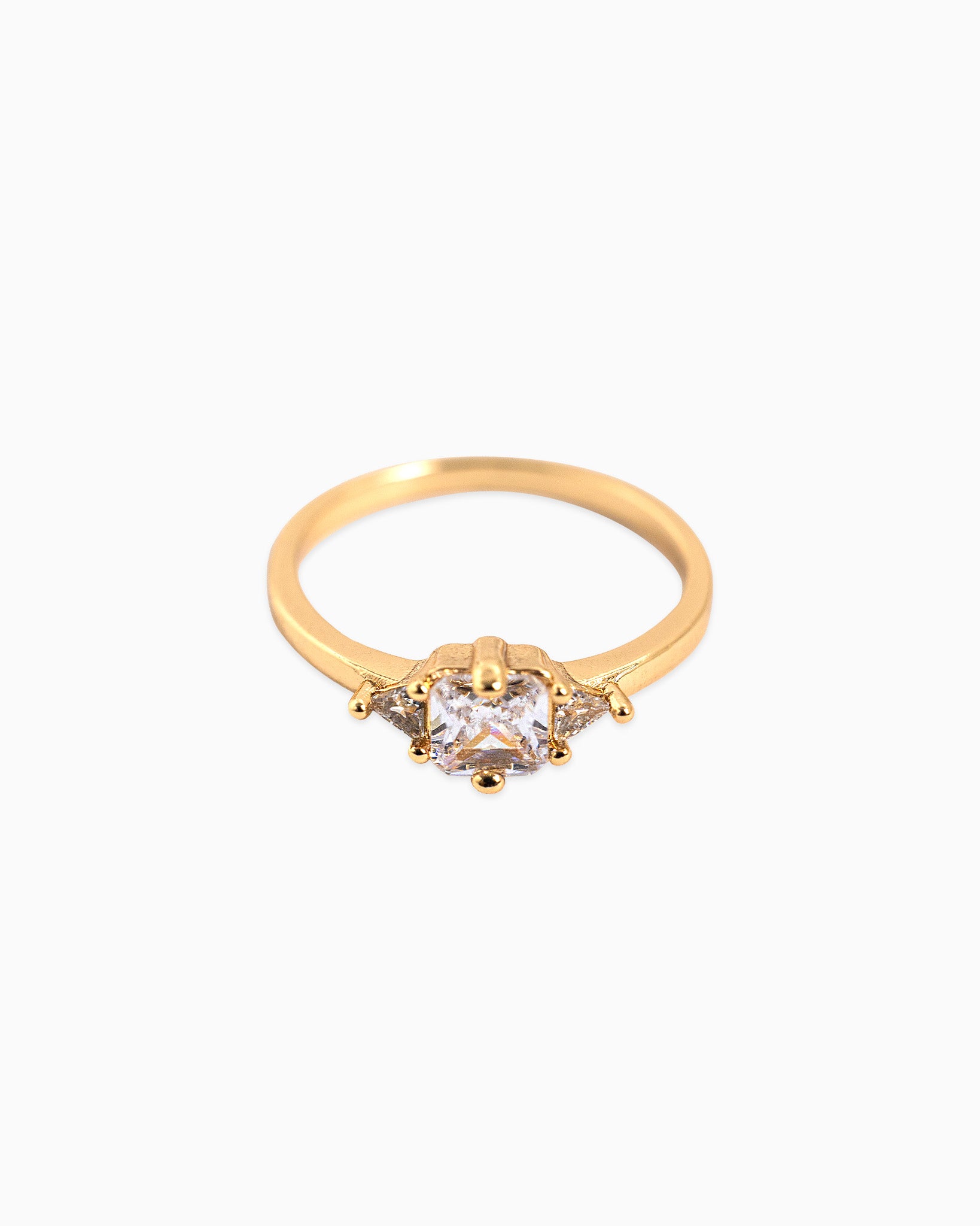 Princess Cut Square Crystal Ring