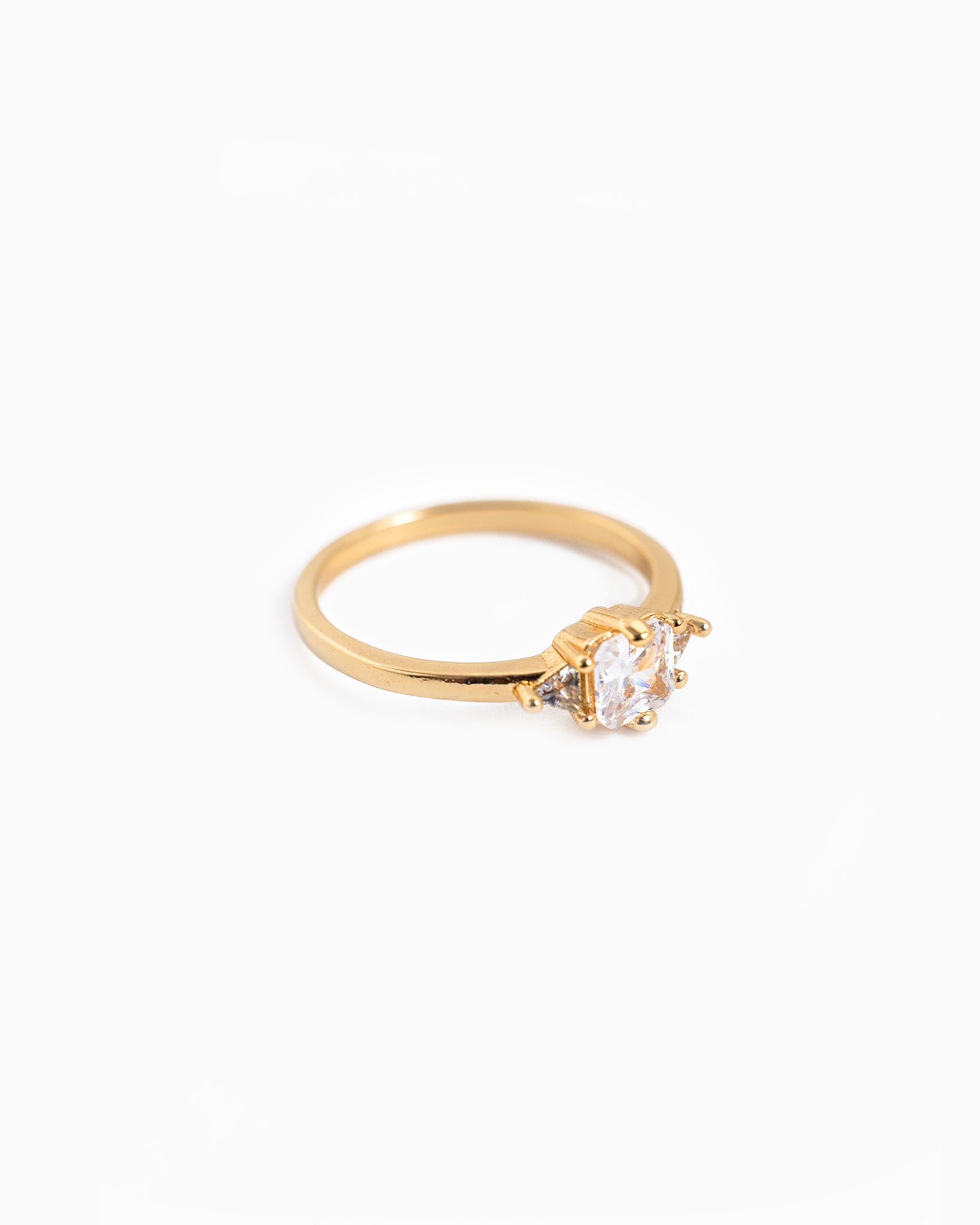 Princess Cut Square Crystal Ring