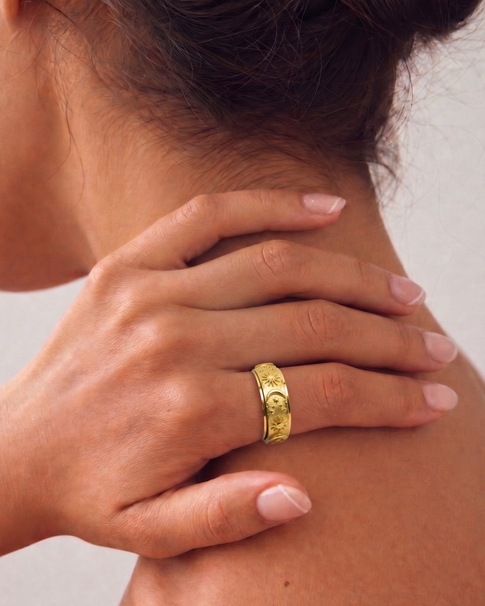 Stainless Anti Anxiety Fidget Celestial Ring