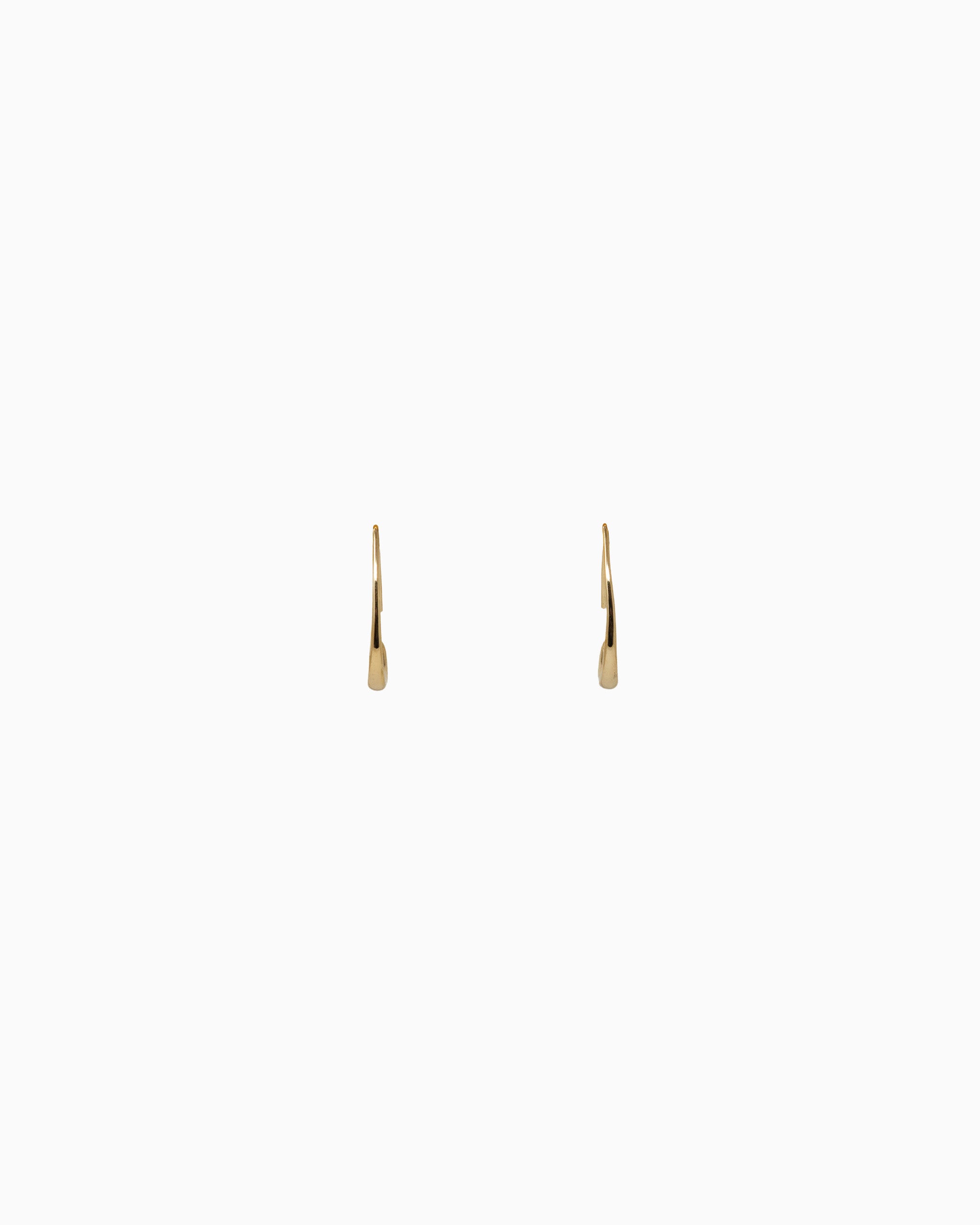 Medium Teardrop Hoop Earrings – Gold side