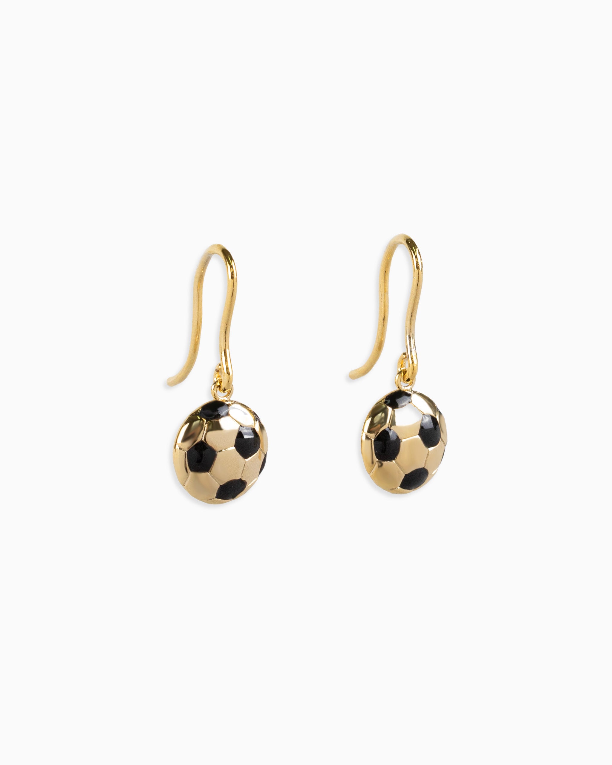 soccer fish hook earrings