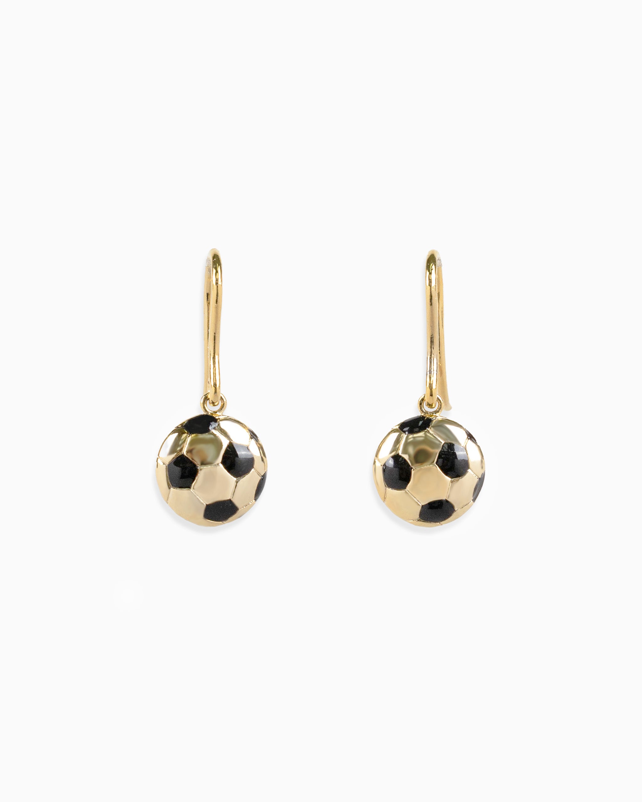 soccer fish hook earrings