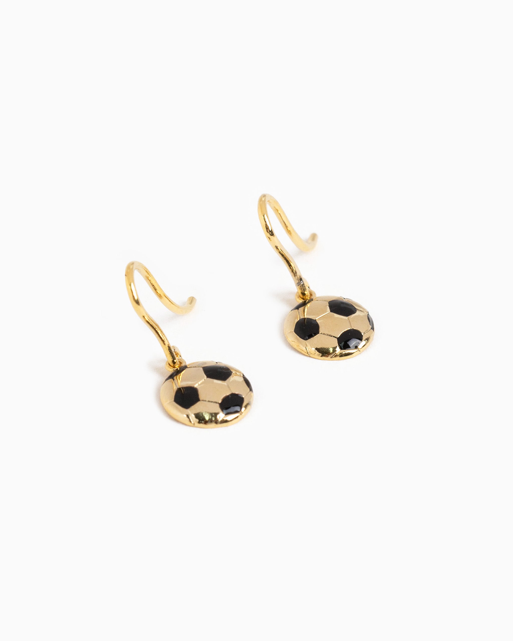 soccer fish hook earrings