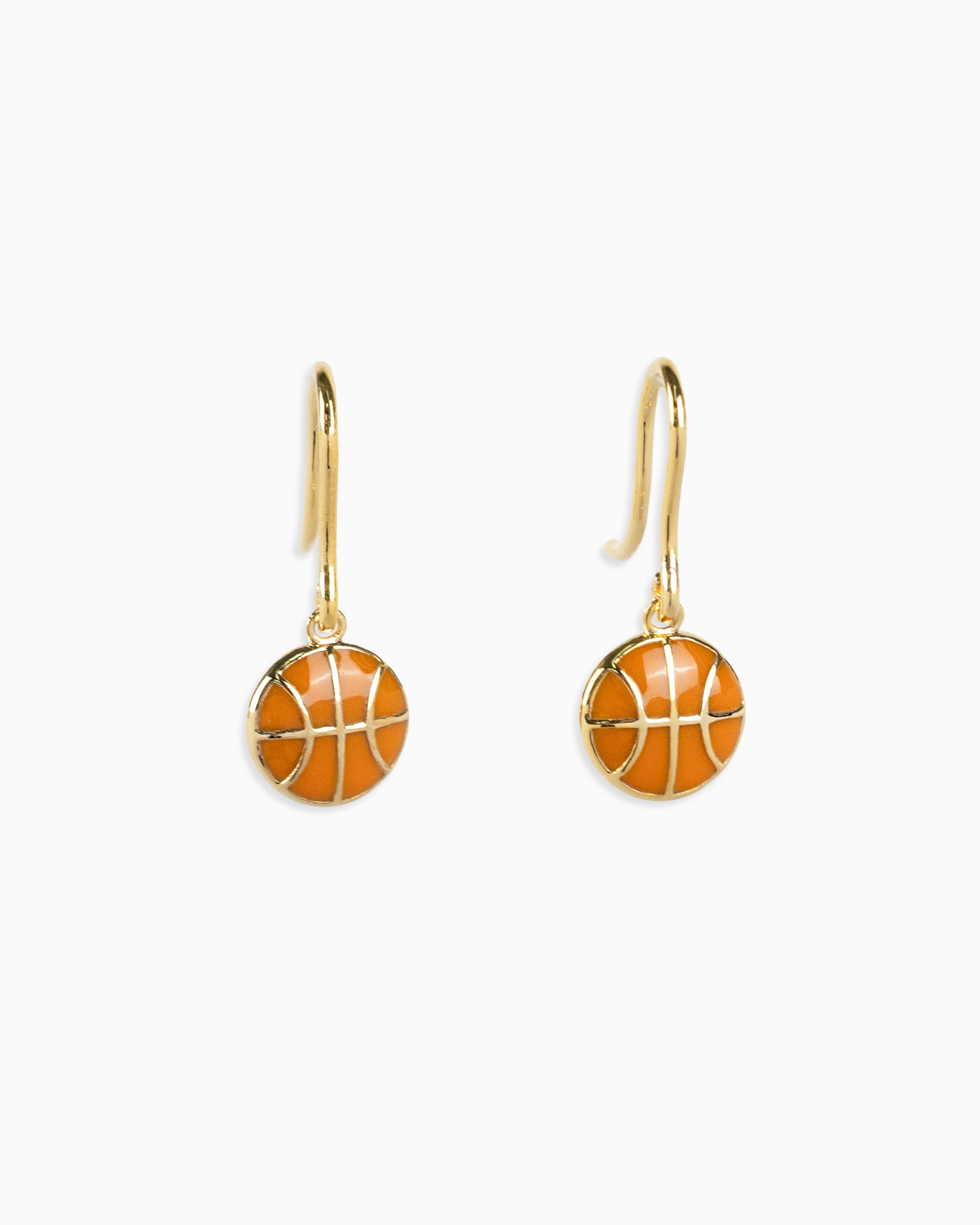 basketball fish hook earrings