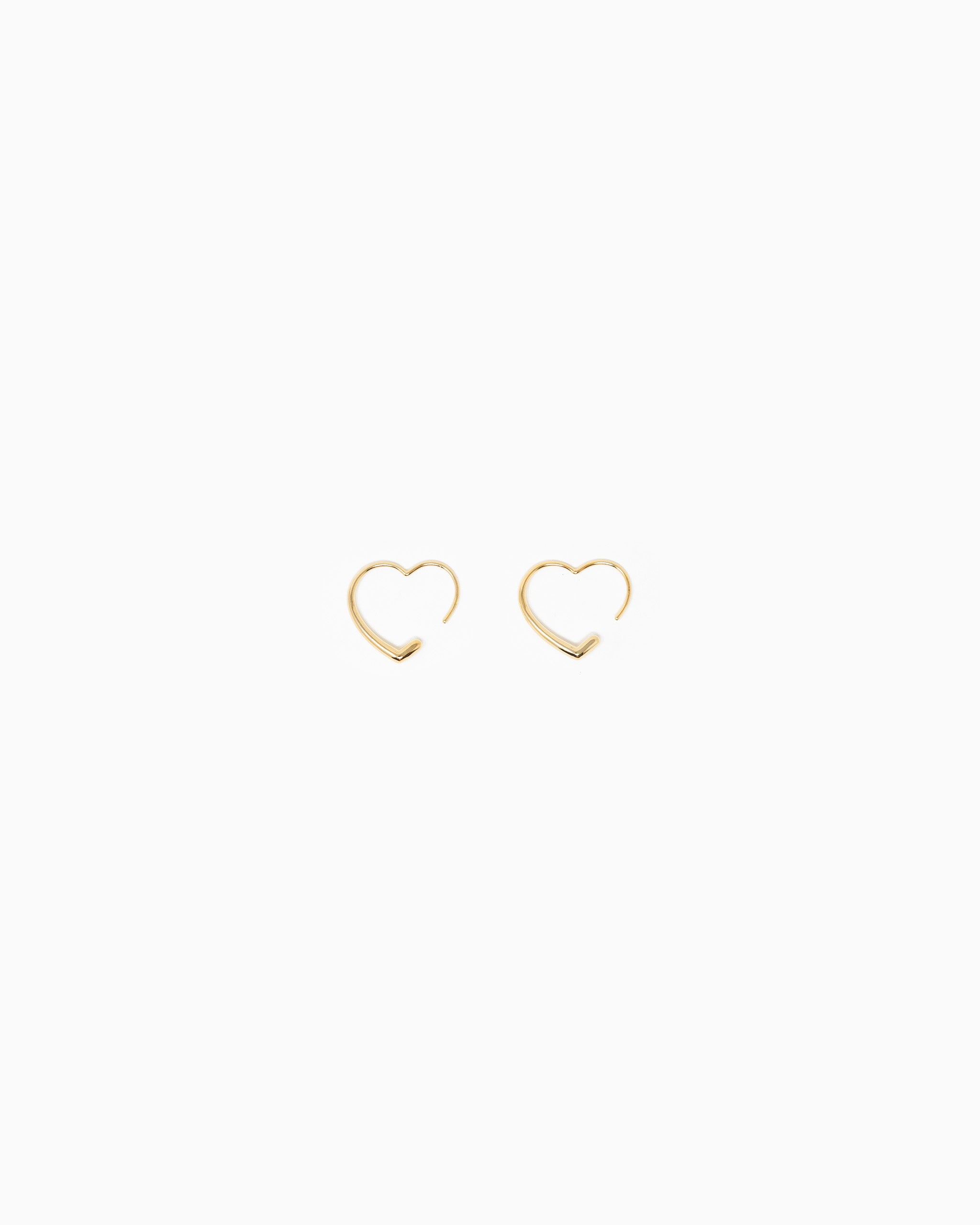 Abstract Heart Hook Hoop Earrings-4
