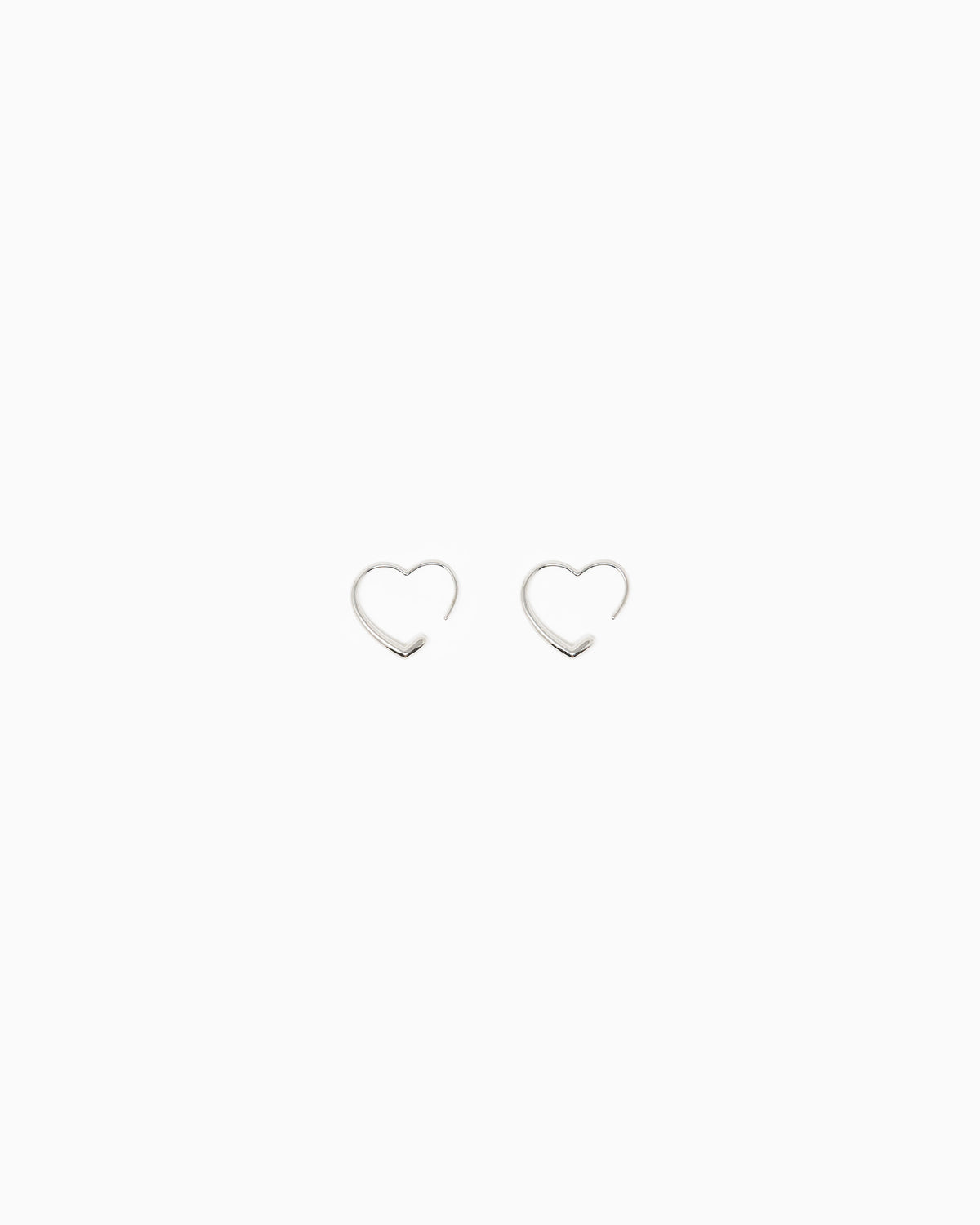 Abstract Heart Hook Hoop Earrings-7
