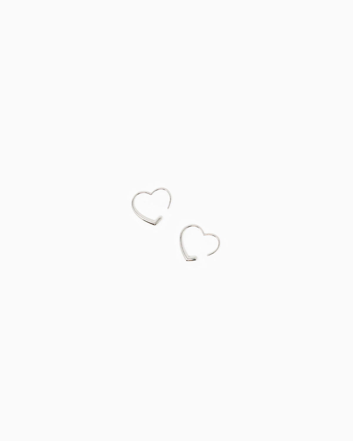 Abstract Heart Hook Hoop Earrings-5