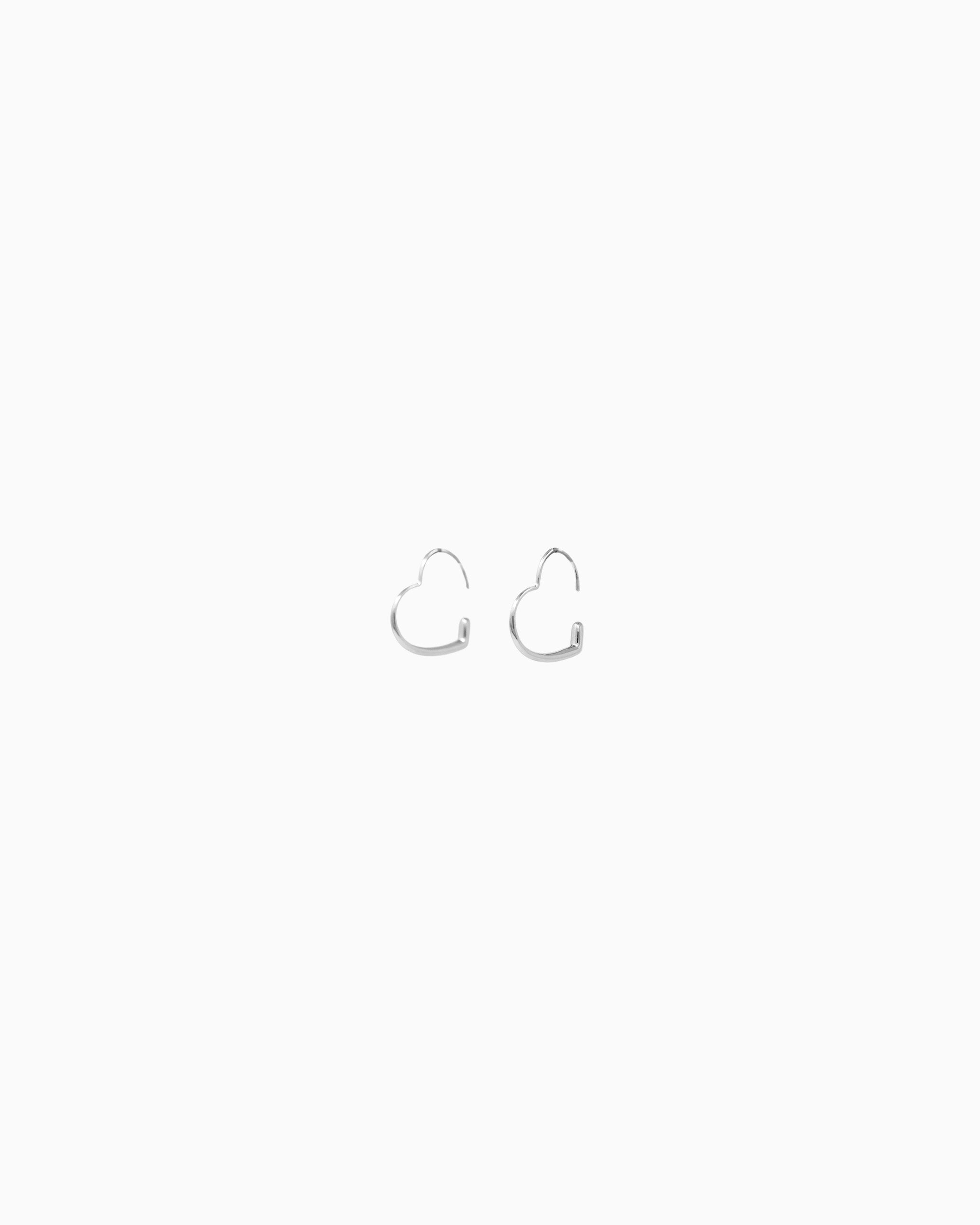 Abstract Heart Hook Hoop Earrings-6