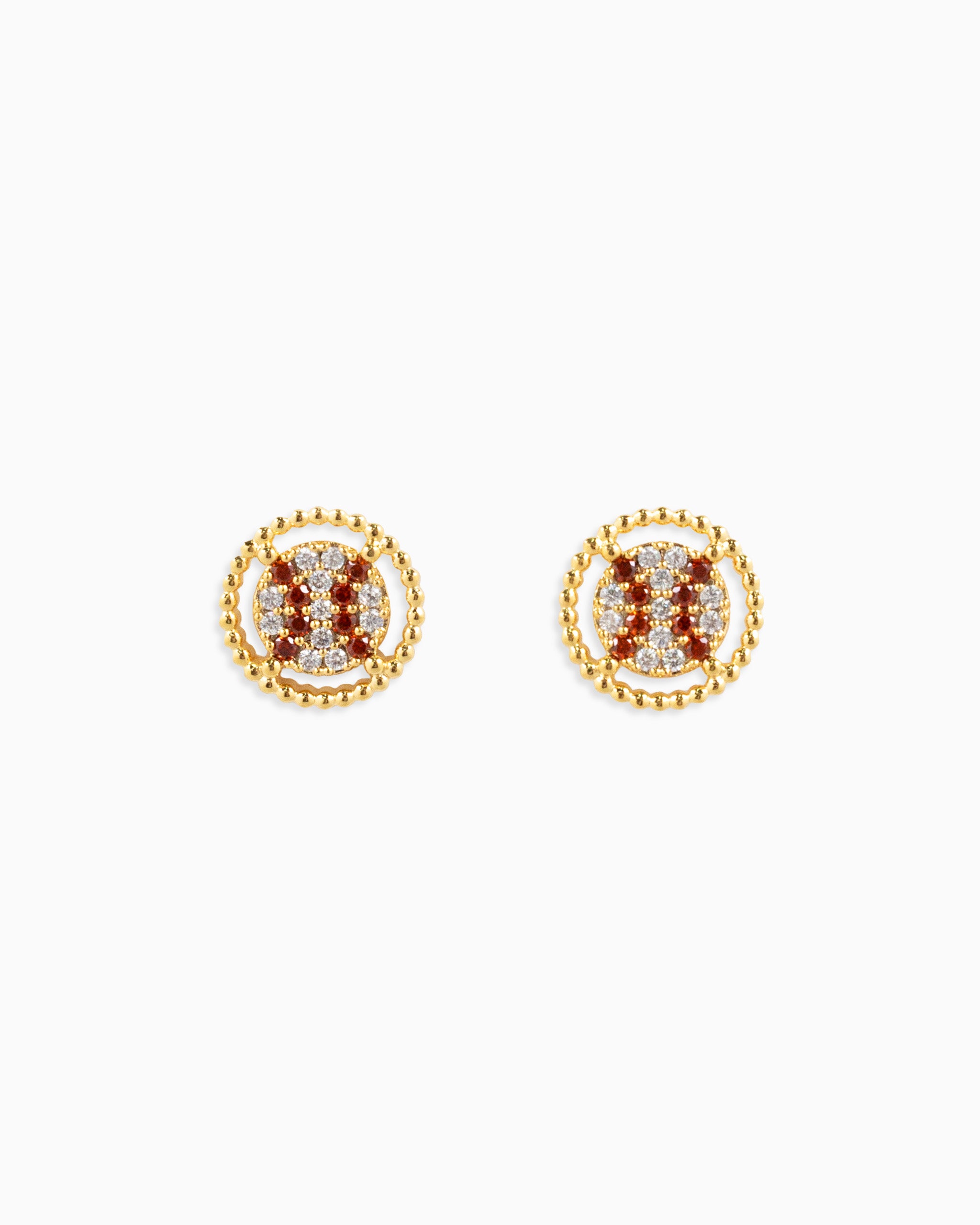 CZ pavé baseball earrings