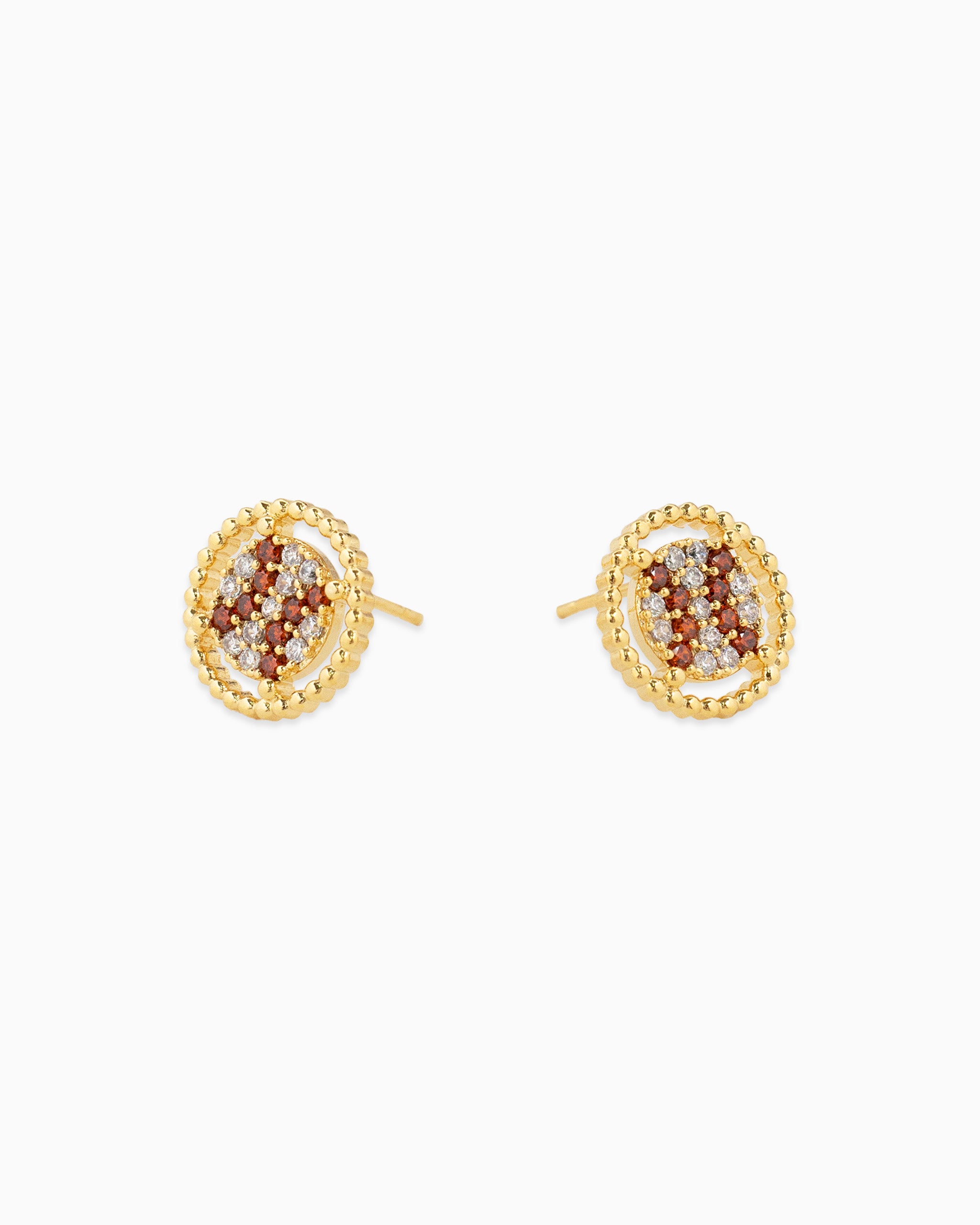 CZ pavé baseball stud earrings