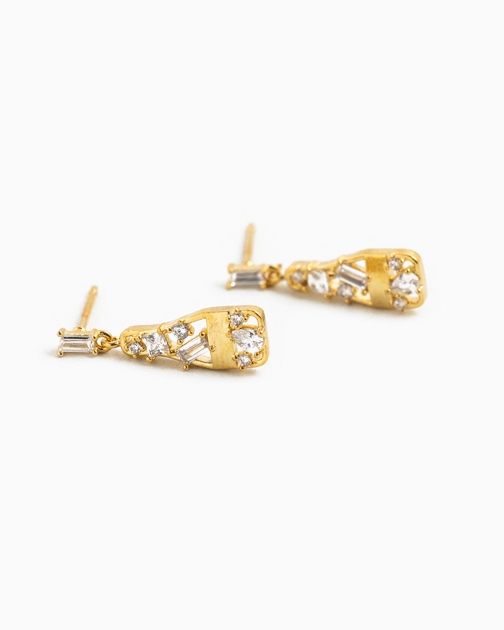 Multi Pave Champagne Drop Earrings