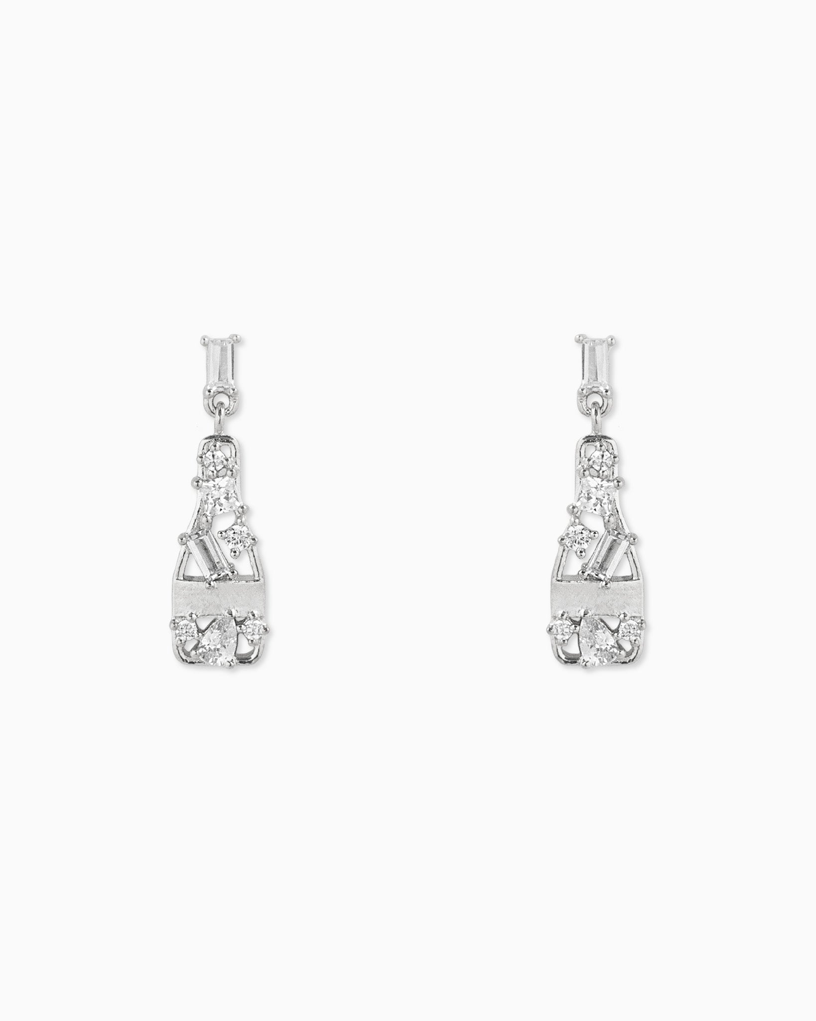 Multi Pave Champagne Drop Earrings