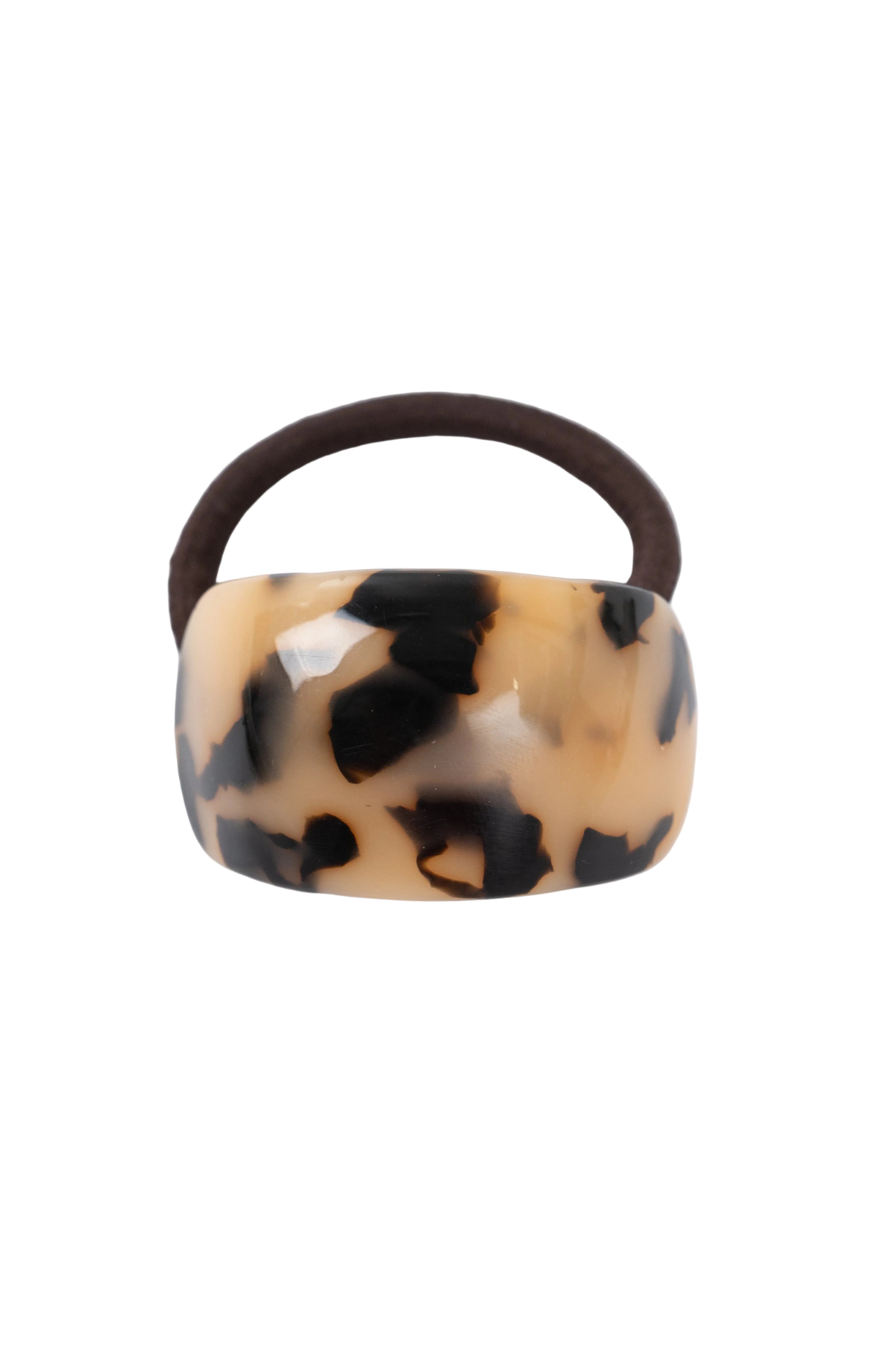 Artisan Acetate Hair Tie with Premium Marble and Tortoise Patterns 3PCS SET-3