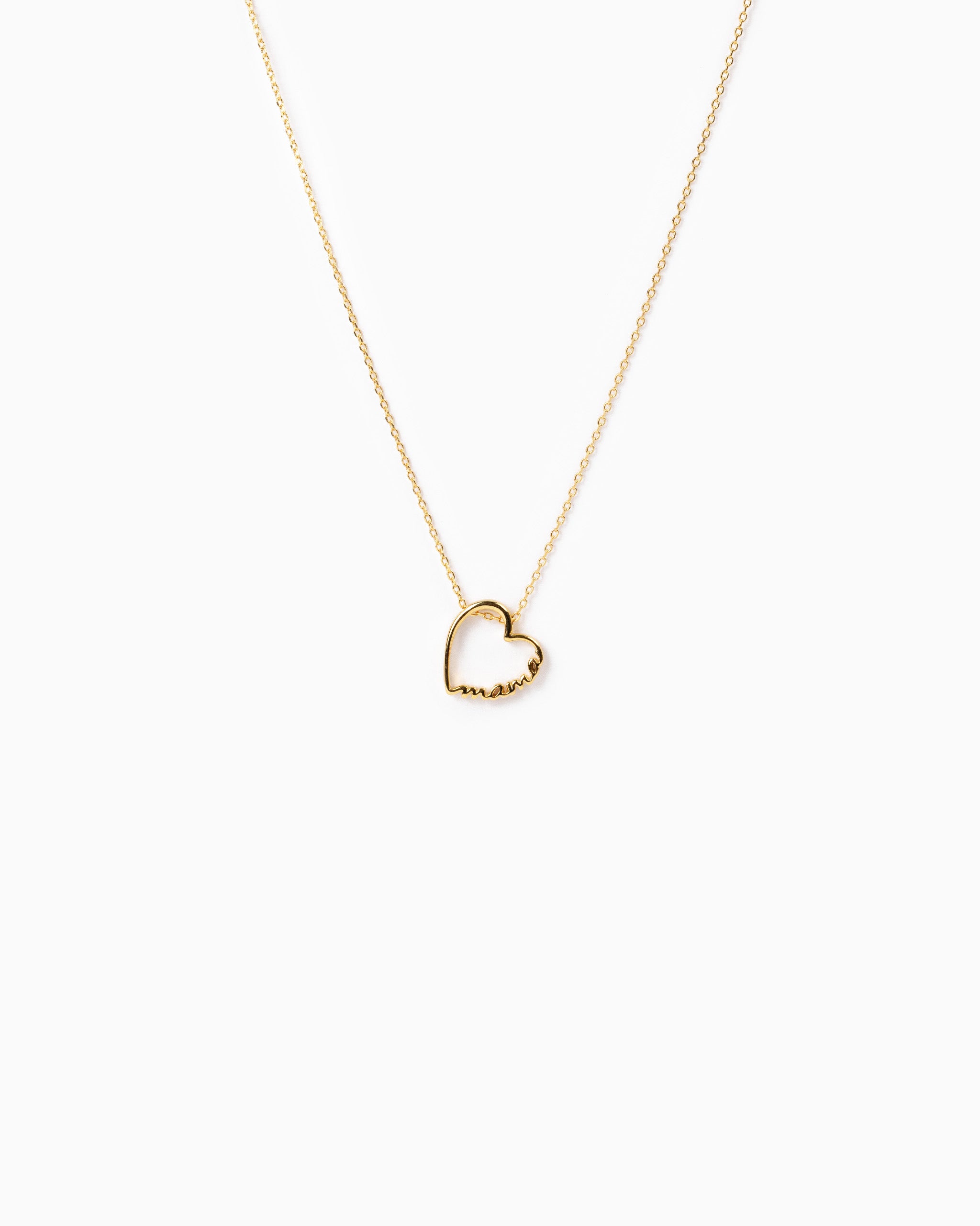 MAMA Letter Open Heart Necklace