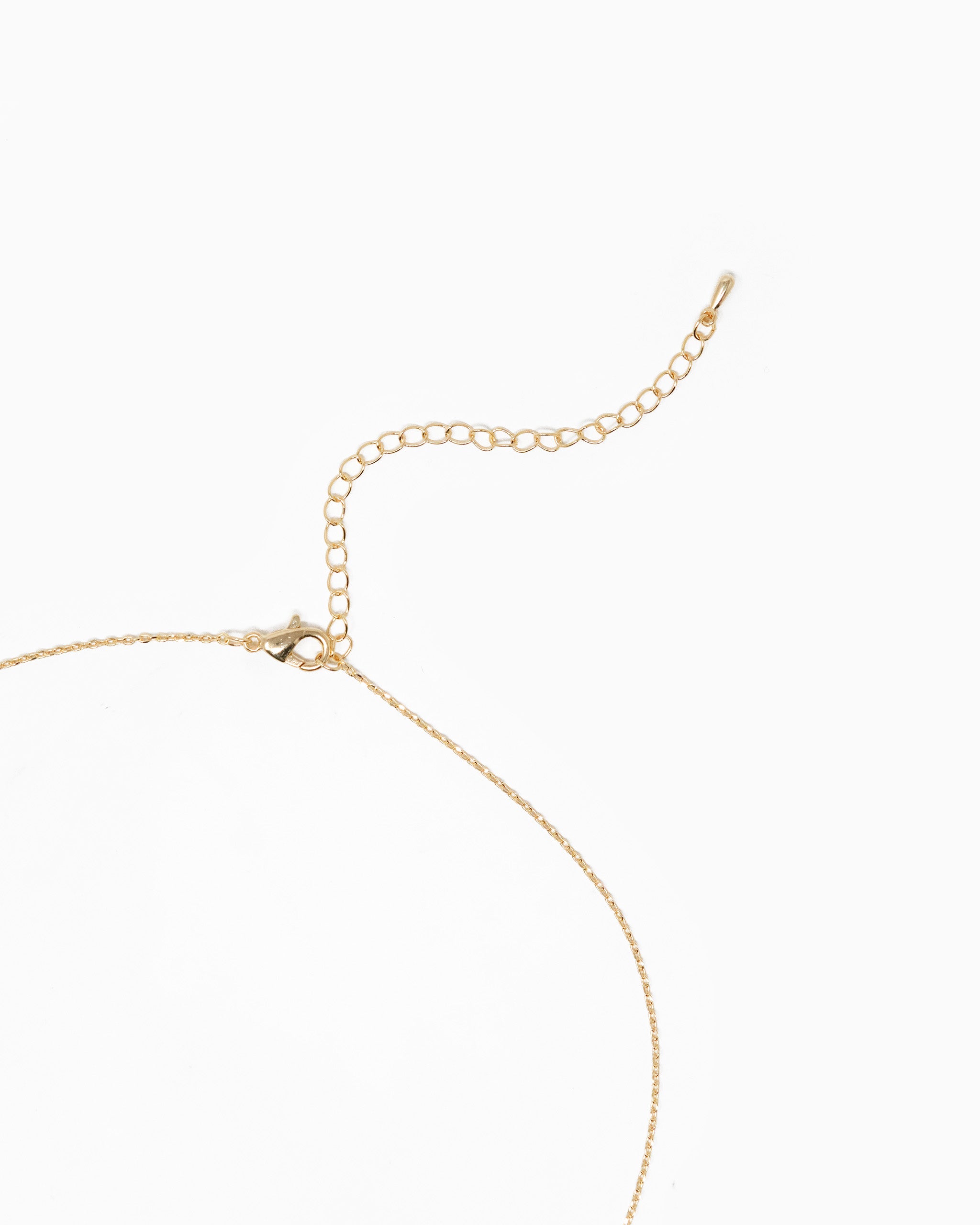 Milgrain Glass Clover Pendant Necklace-2