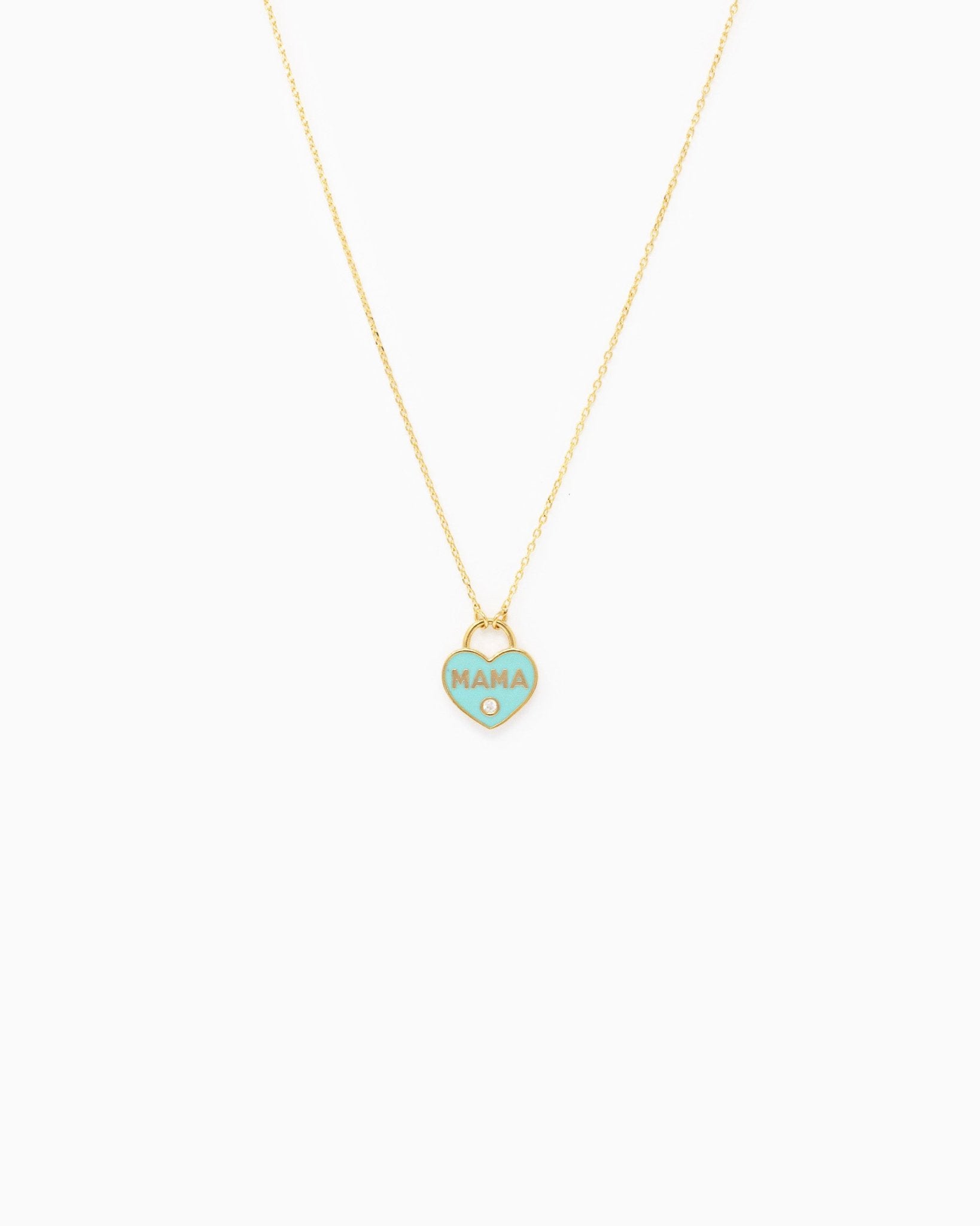 MAMA Heart Locket Necklace – Mint