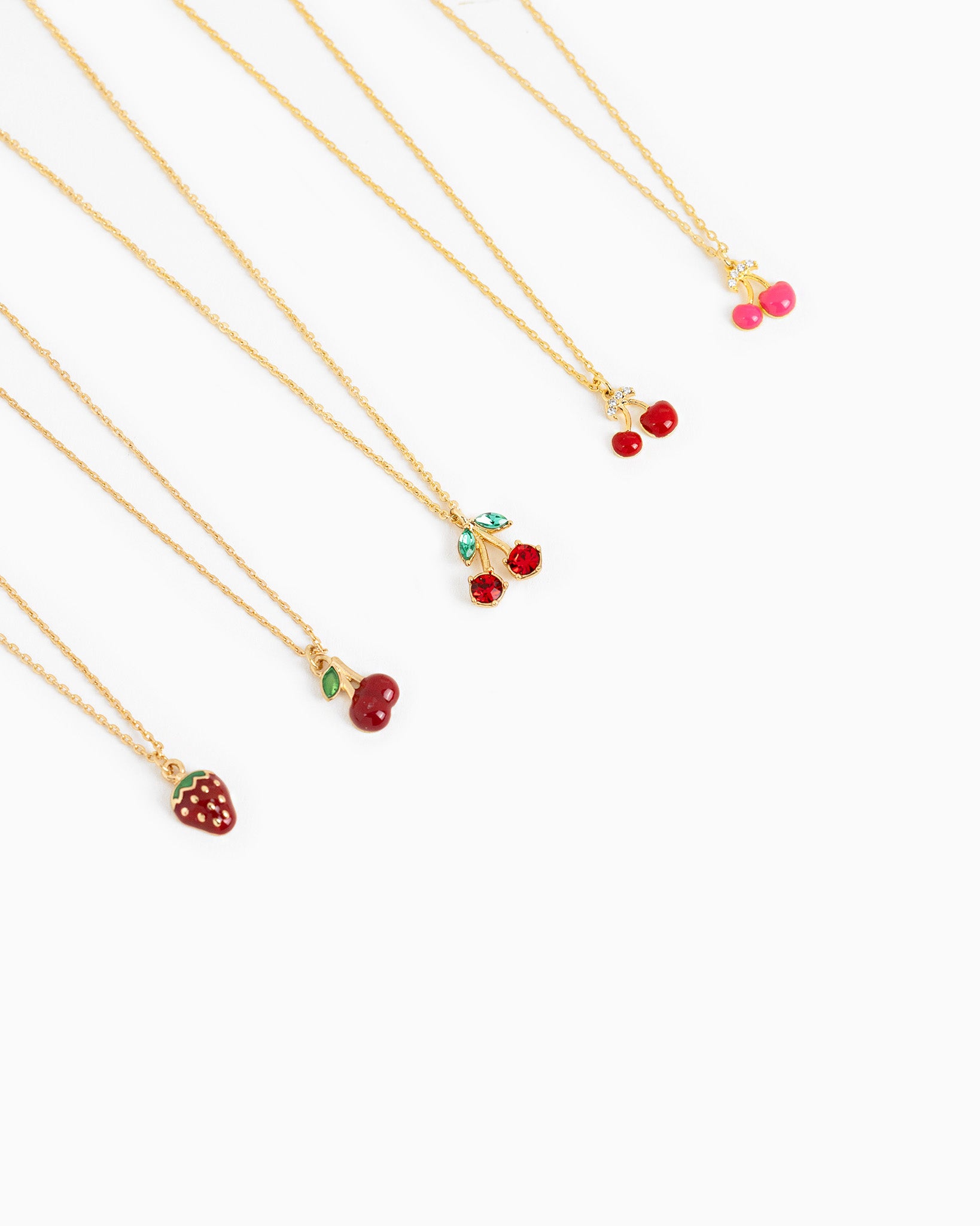 Cherry CZ Pendant Necklace