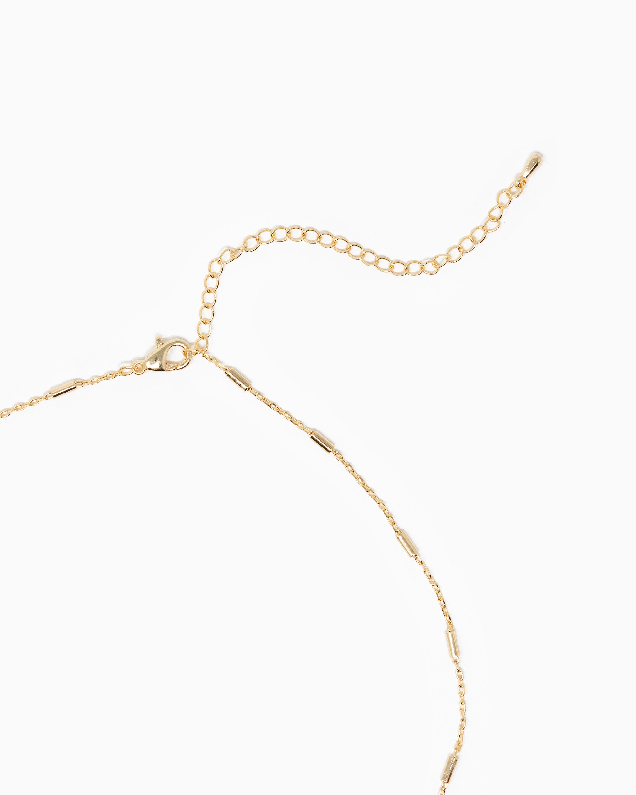 Diamond Shape CZ Station Necklace – Gold