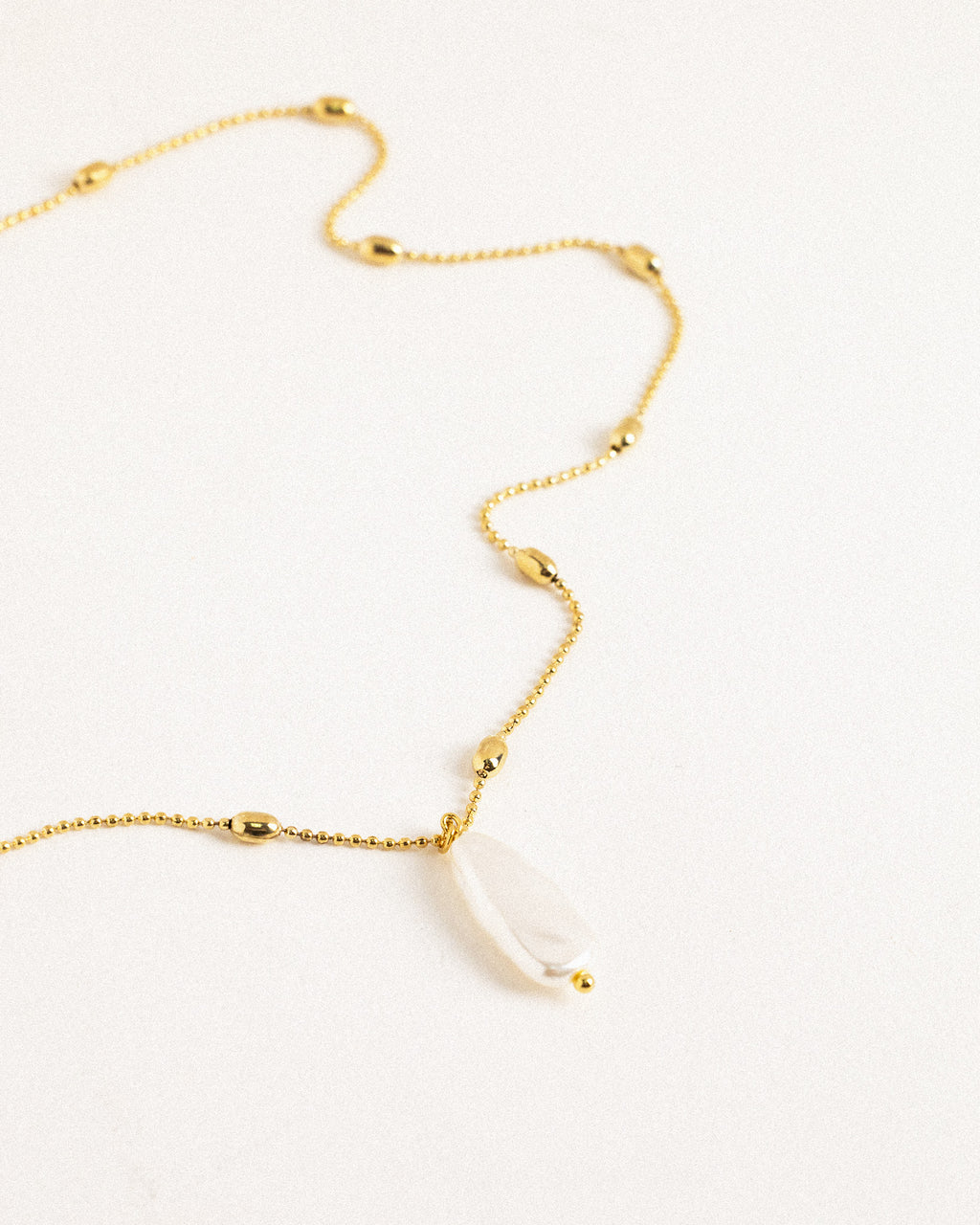 Ugly Acrylic Pearl Pendant Necklace