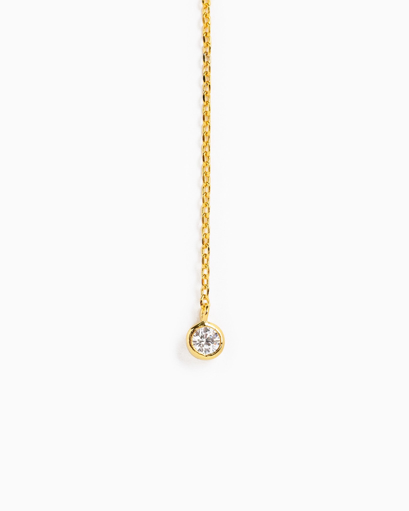 Y Drop CZ Pave Snake Pendant Necklace