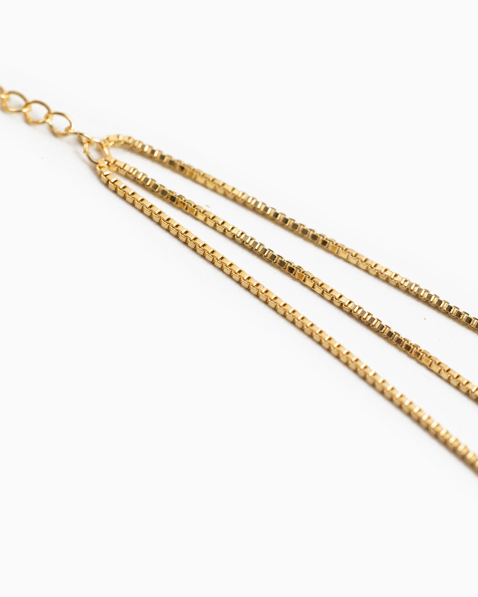 Triple Layer Box Chain Necklace