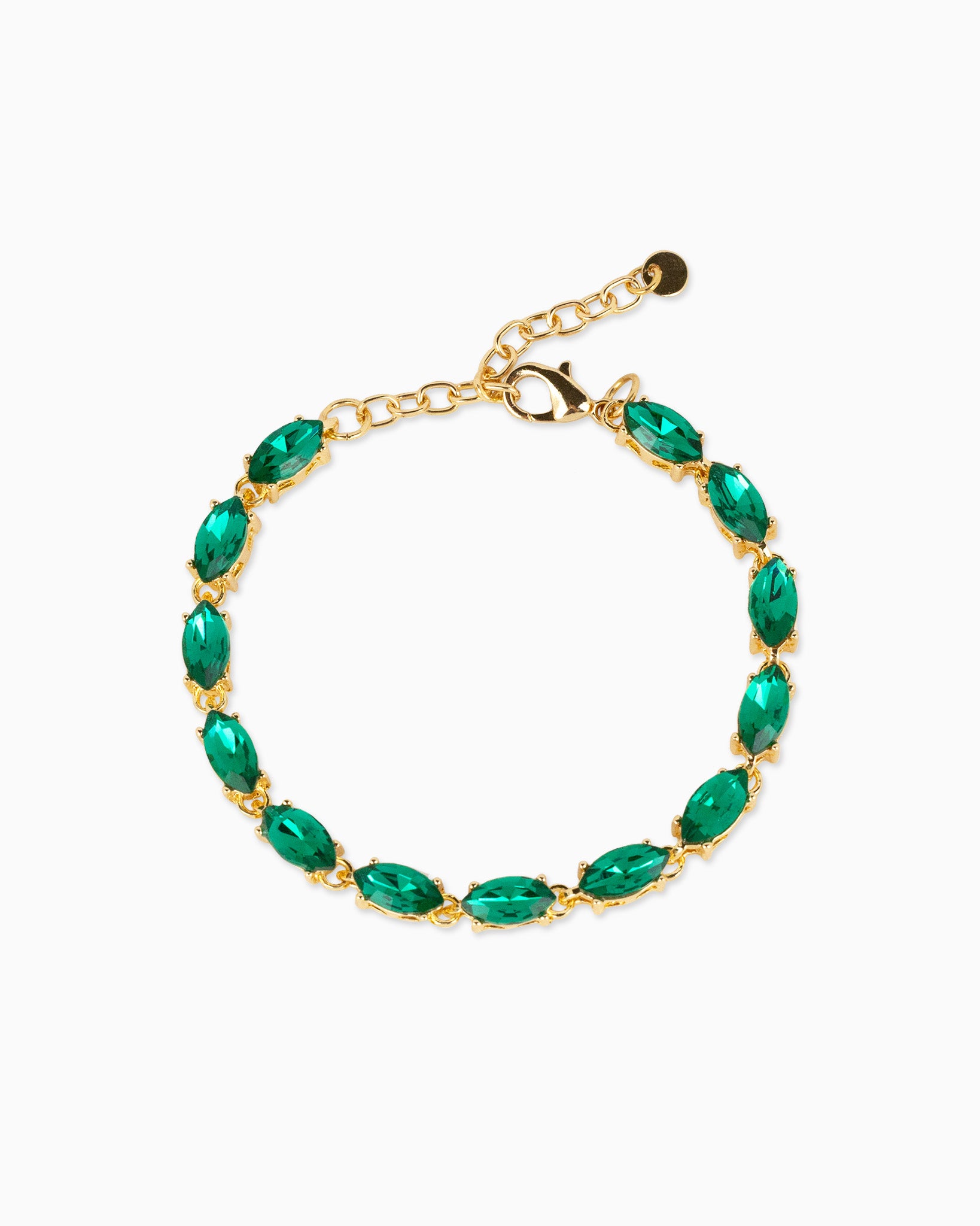 Bold Color Oval Glass Stone Bracelet